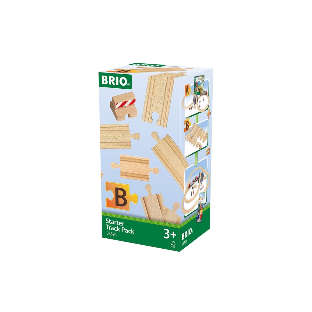 BRIO® Spielzeugeisenbahn-Schiene »Ergänzungsset Holzschienensystem, BRIO® WORLD Schienen Starter Pack B«