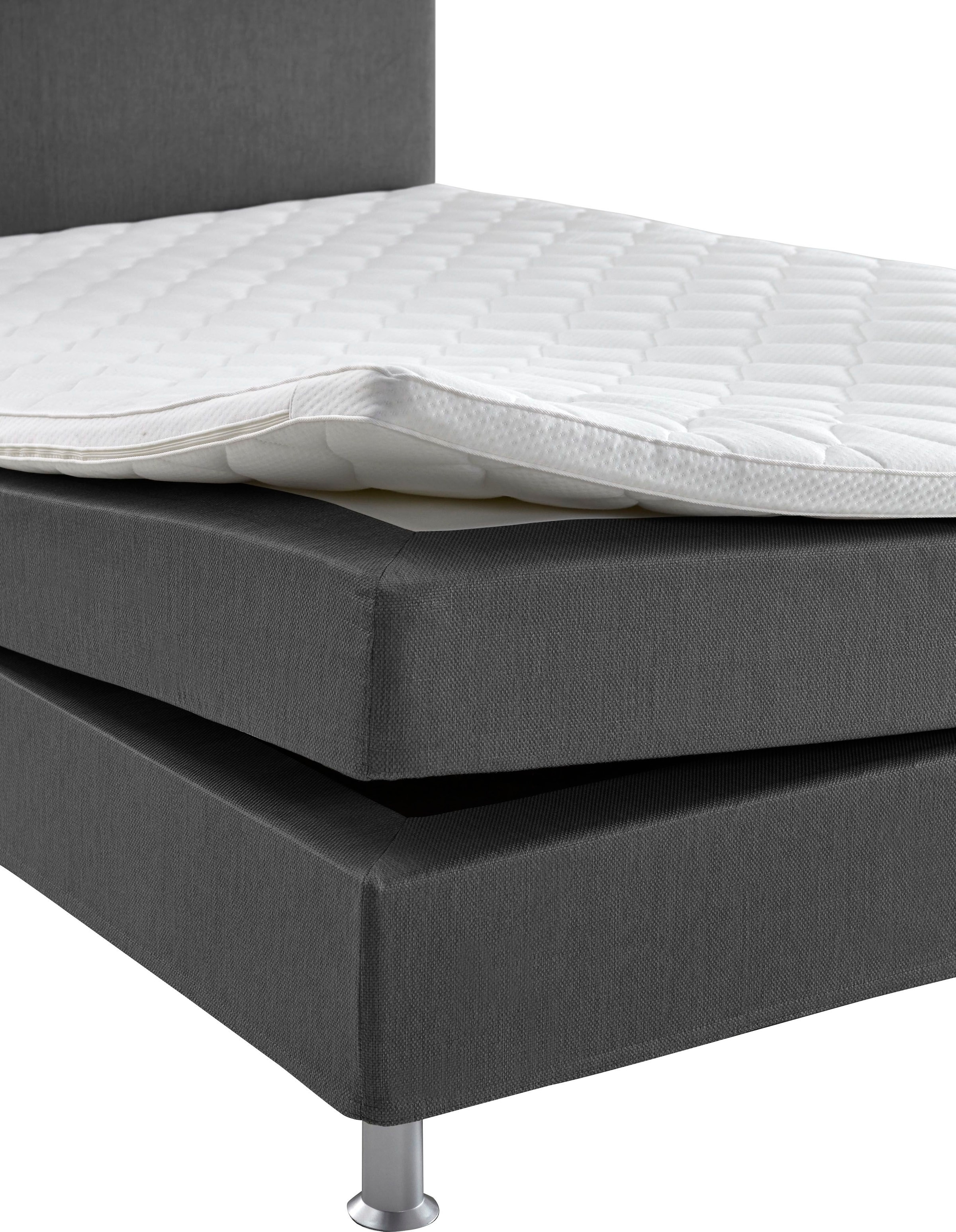 ATLANTIC home collection Boxbett »Edison«, inkl. Bonnellfederkern-Matratze und Topper