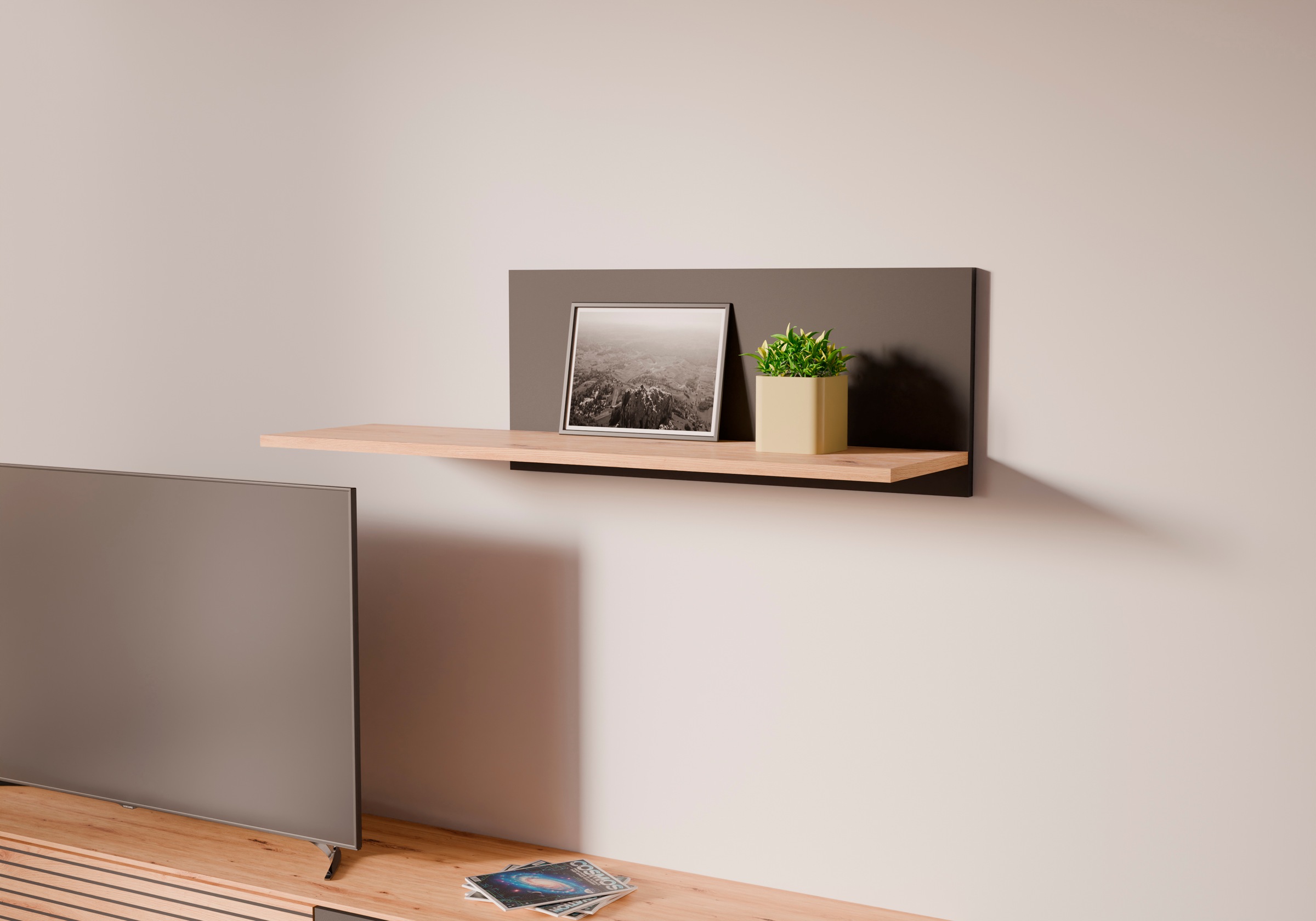 OTTO home Wandregal "Wandboard, Praktisch, für jeden Raum, trendfarbig" perfekt zur Gestaltung moderner Wände, Breite 95cm