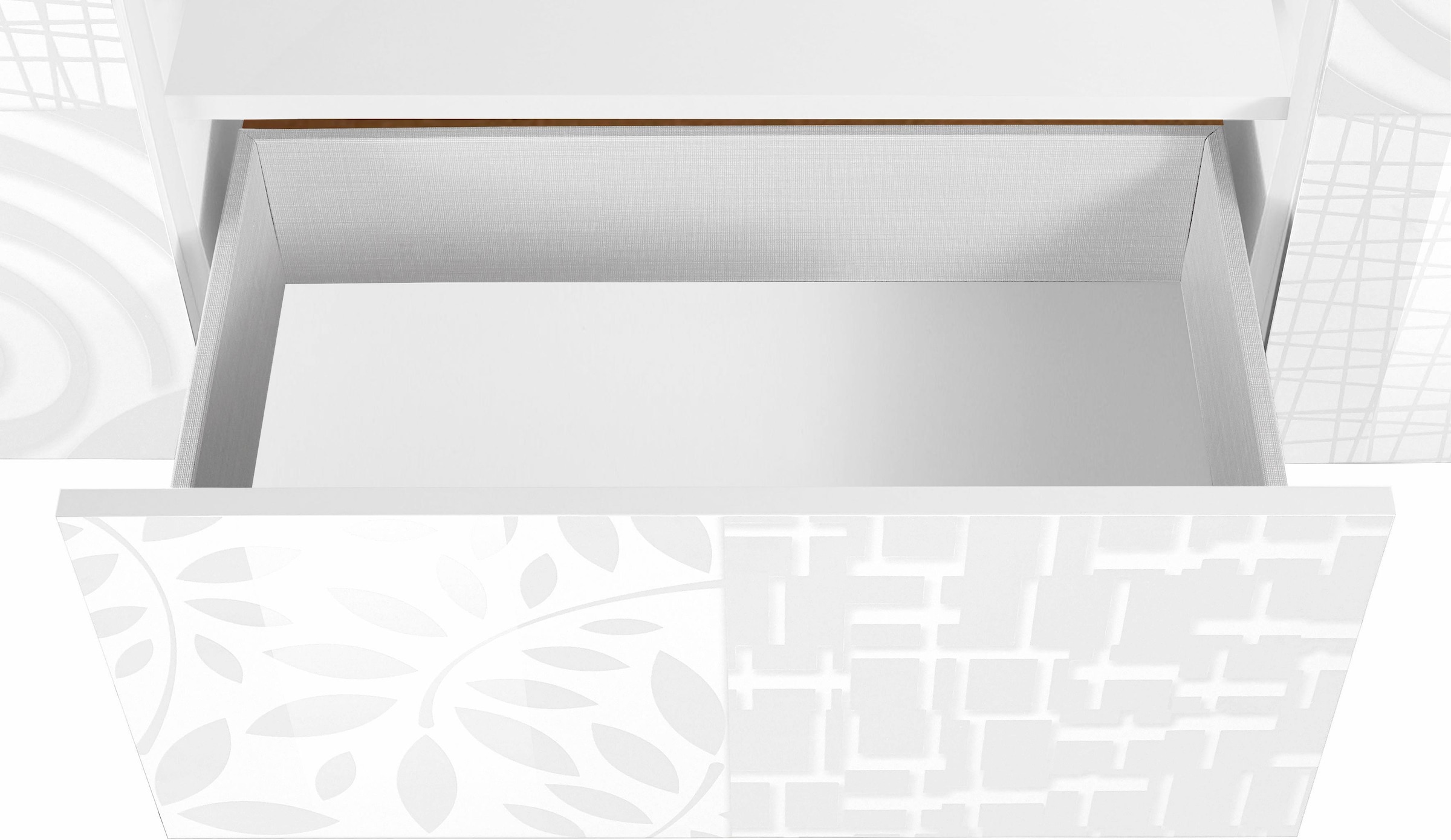INOSIGN Lowboard »Miro«, Breite 181 cm mit dekorativem Siebdruck