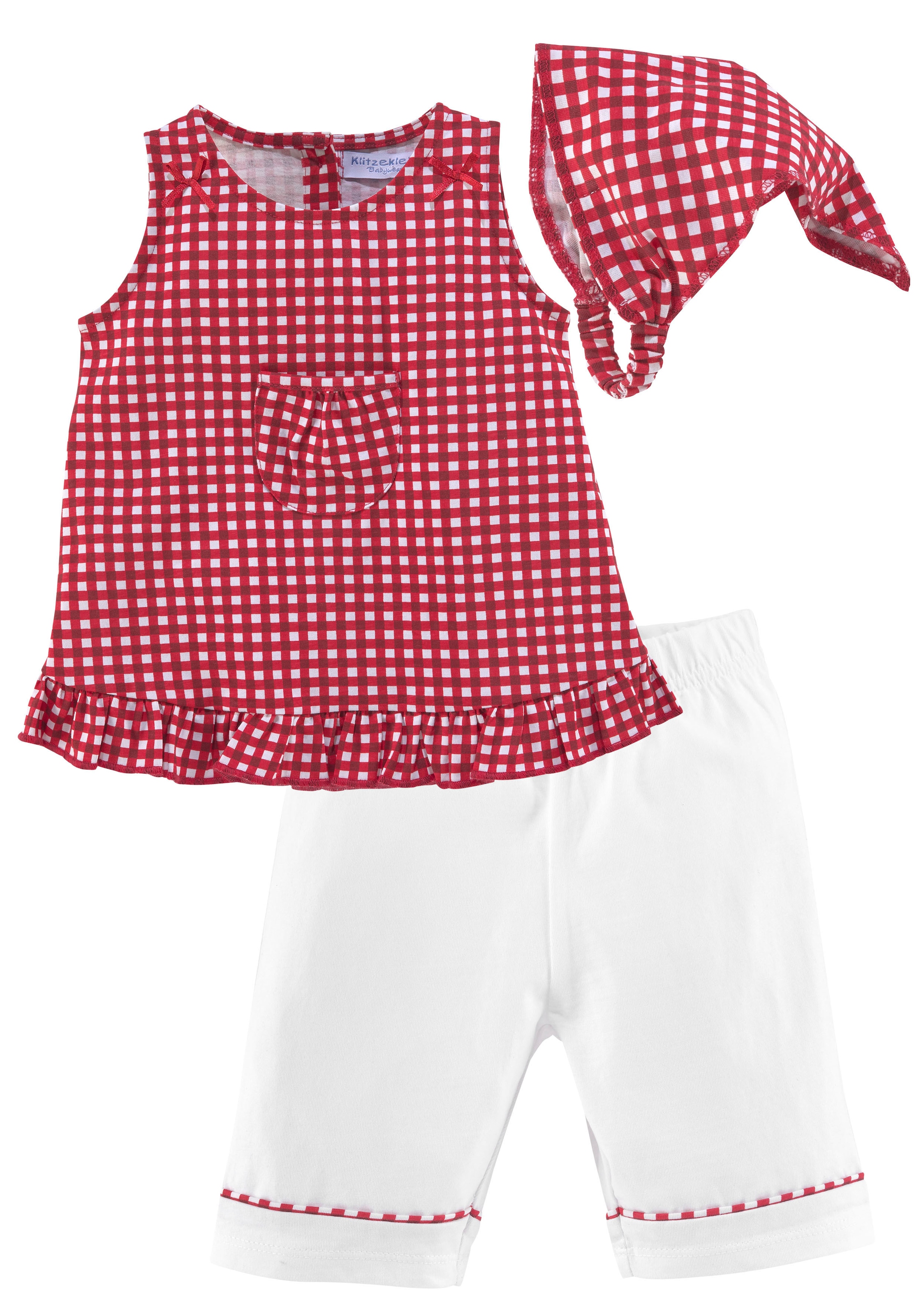 Klitzeklein (Spar-Set, aus tlg., & Baby-Mädchen), ✵ »Baby-Set«, Hose Kopftuch | günstig Jelmoli-Versand 3 kaufen Bio-Baumwolle Kleid,