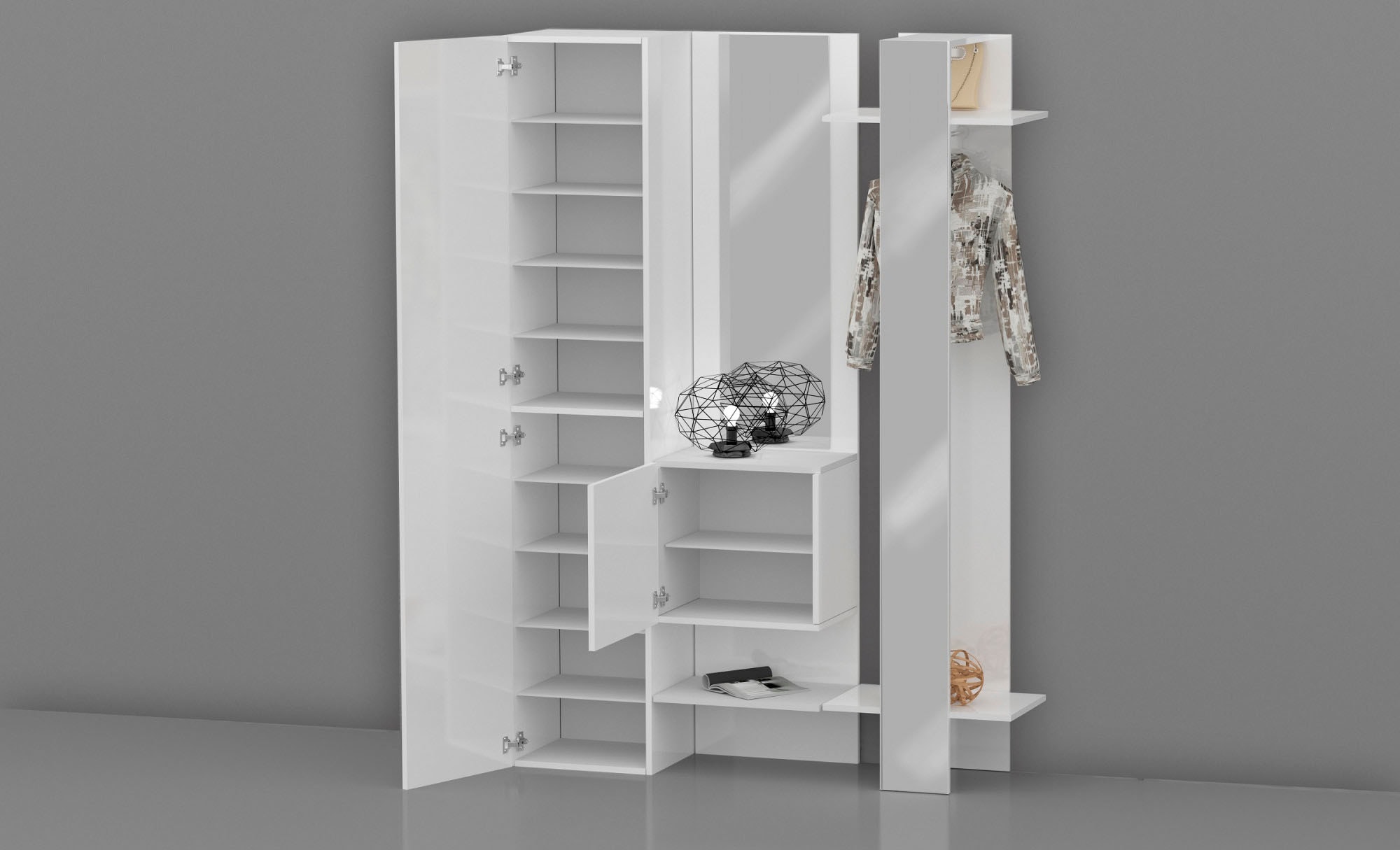 ❤ Tecnos Garderoben-Set »Kompakt«, (3-er Set: Schuhschrank, Schuhfach,  Garderobenpaneel mit Spiegel.), Höhe ca. 190 cm entdecken im Jelmoli-Online  Shop