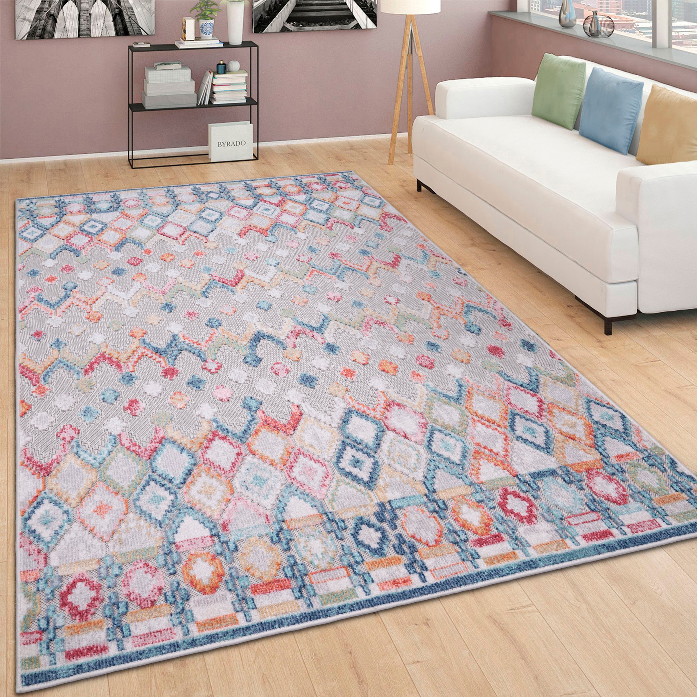 Paco Home Teppich Muster, geeignet, Wohnzimmer online rechteckig, Rauten | Kurzflor, In- Outdoor Jelmoli-Versand kaufen 764«, »Fusion und