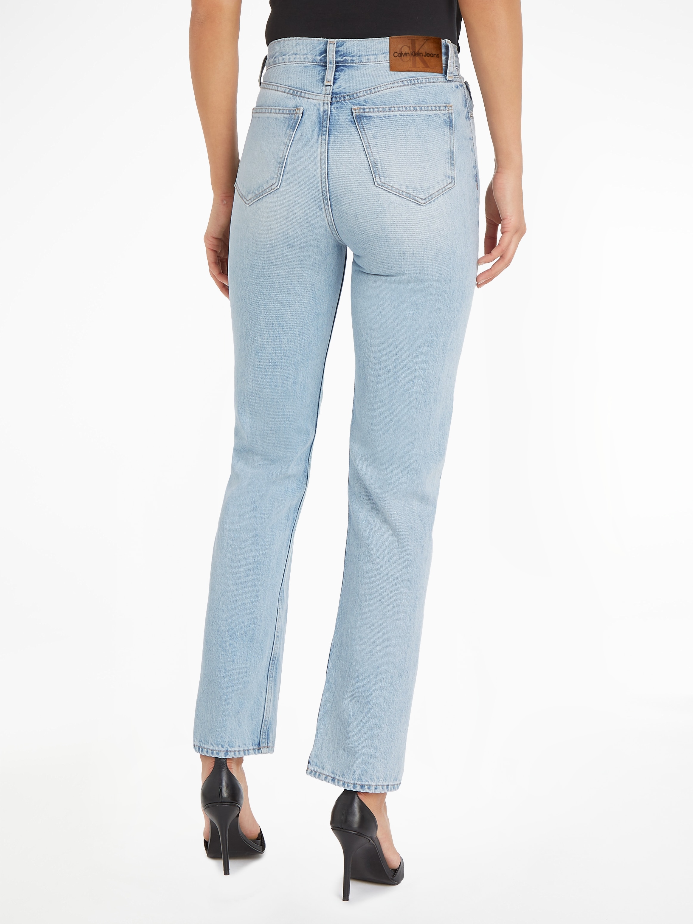 STRAIGHT«, Calvin Jeans Straight-Jeans Jelmoli-Versand im online »HIGH RISE | Klein 5-Pocket-Style bestellen