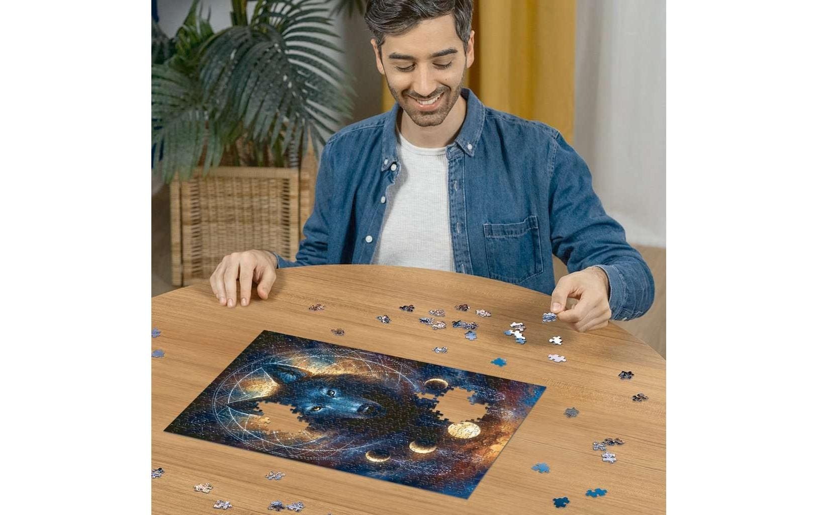 Ravensburger Puzzle »Leuchtender Wolf«, Leuchtet im Dunkeln