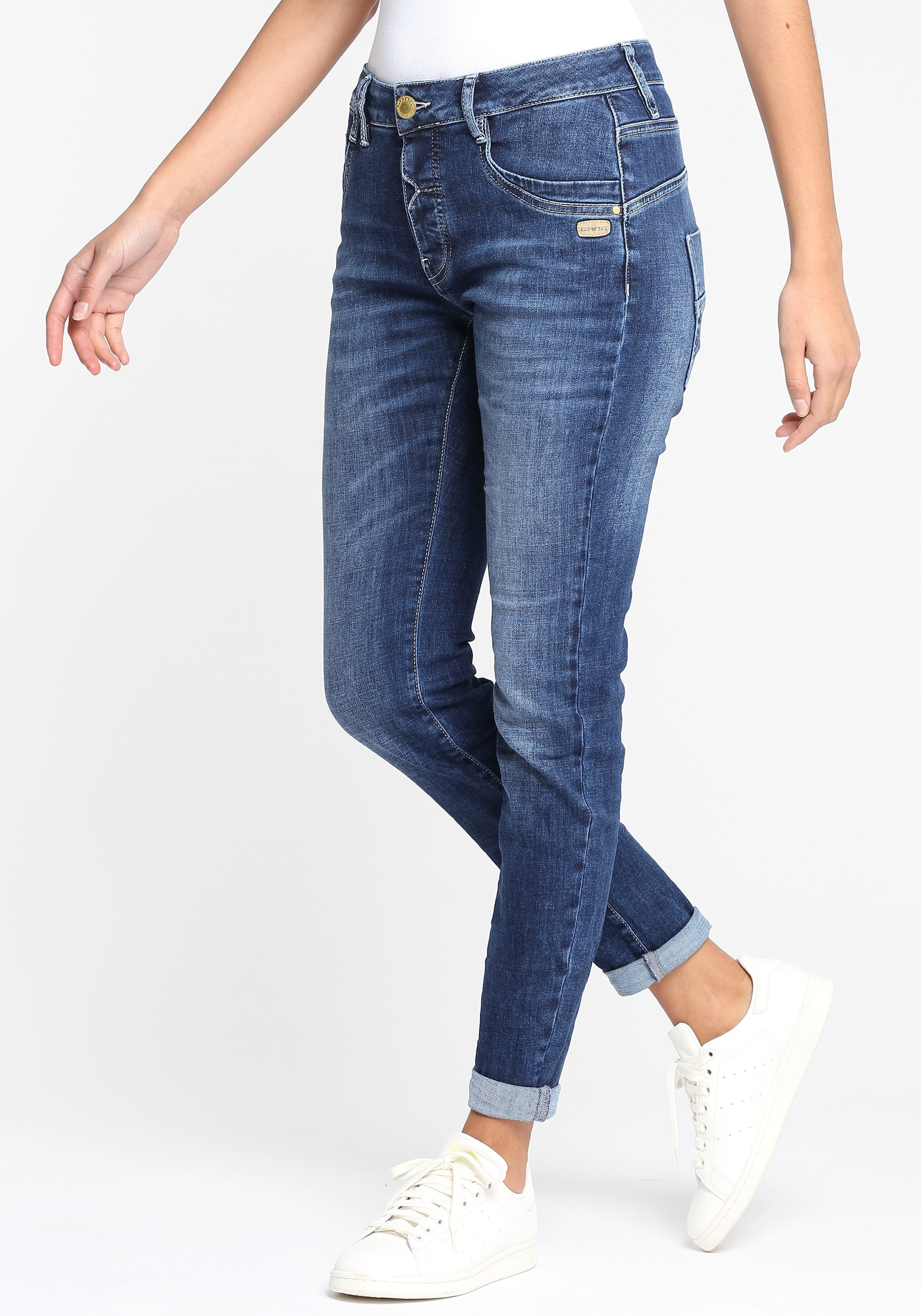 GANG Relax-fit-Jeans »94GERDA«, halb mit Knopfleiste Jelmoli-Versand offener shoppen | online