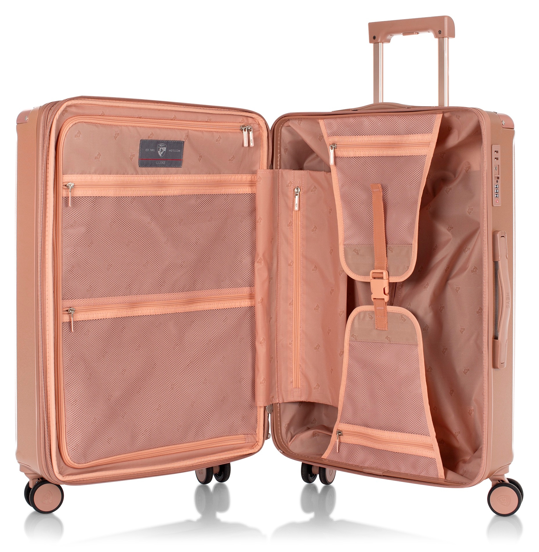 Heys Hartschalen-Trolley »Luxe, in verschiedenen Farben und Grössen«, 4 Rollen, Heys x Joachim Llambi Hartschalen-Koffer Volumenerweiterung