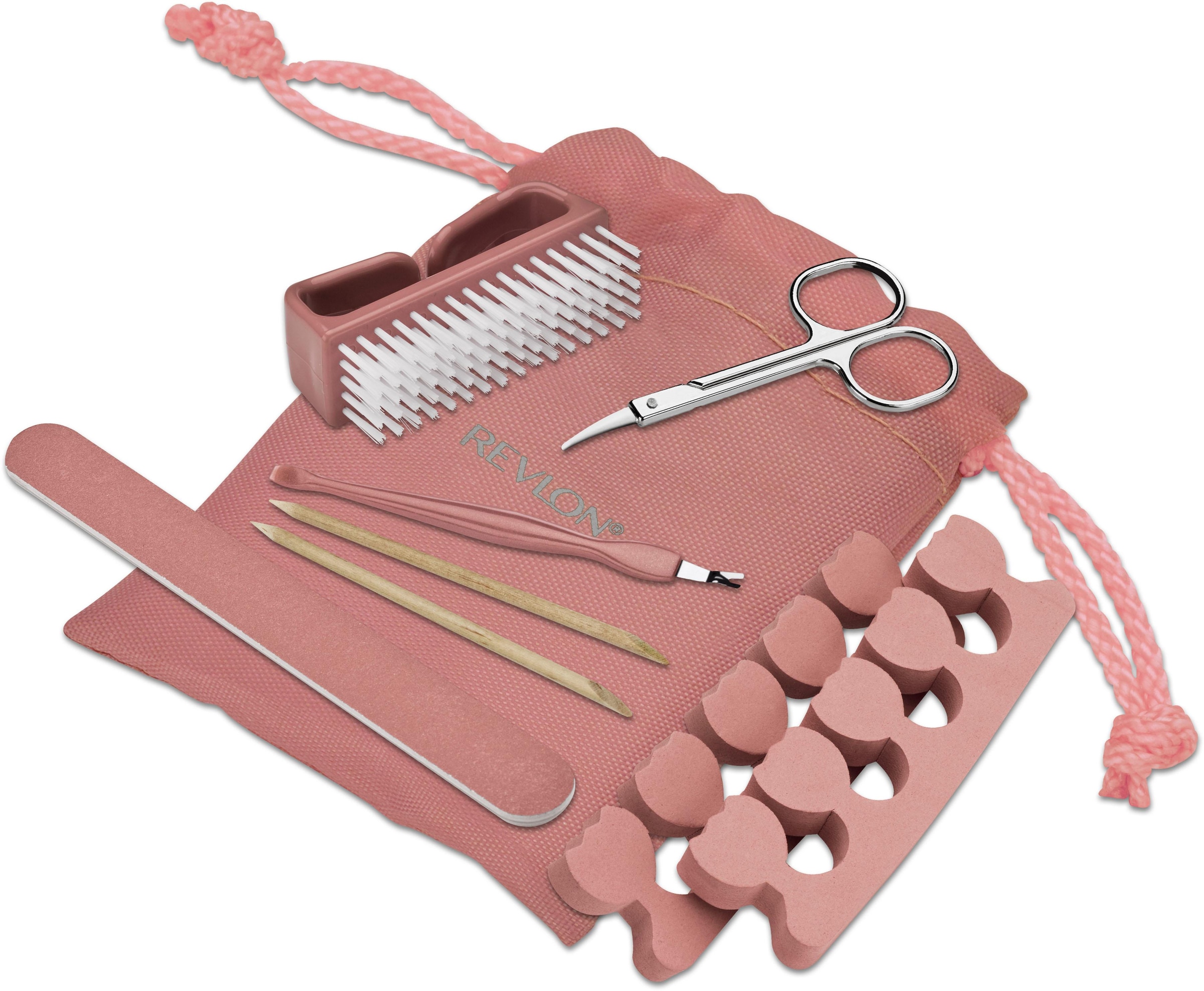 Revlon Fussbad »RVFB7021PE«, (Set, 10 tlg., entspannende Sprudelmassage inklusive Pediküre Set)