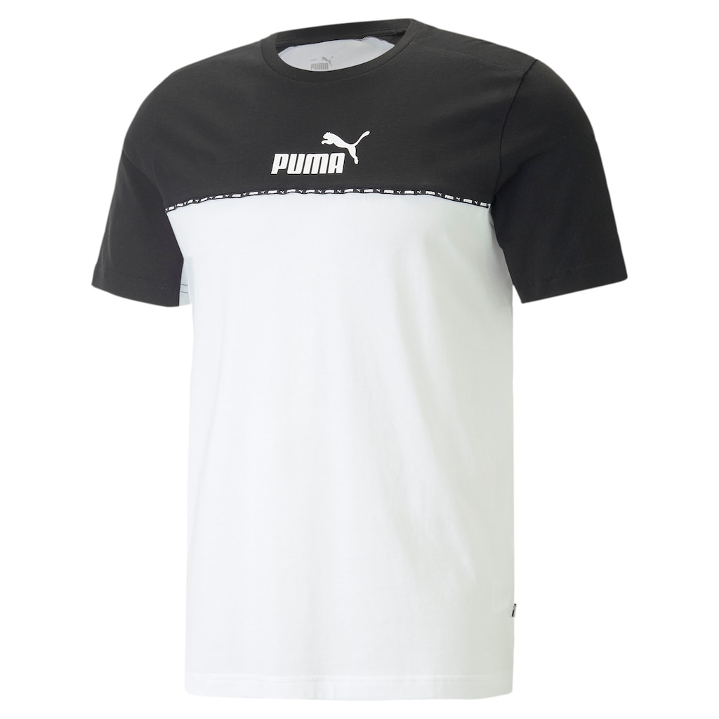 PUMA T-Shirt »ESS BLOCK X TAPE TEE«