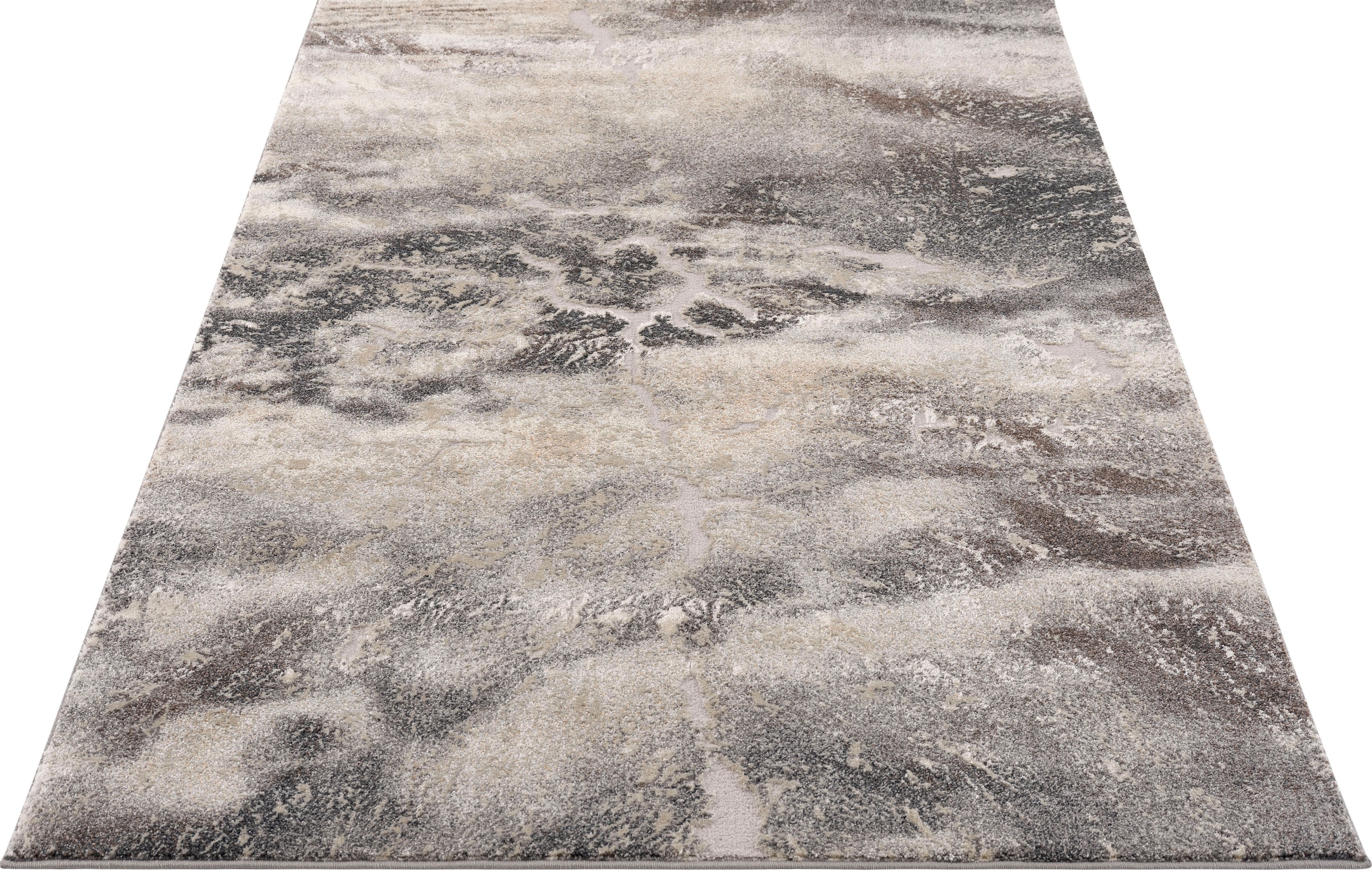 my home Teppich »Marmor«, rechteckig, Hoch Effekt, Optik, Jelmoli-Versand Marmor in online moderner einfarbig Teppich Tief flach, bestellen 
