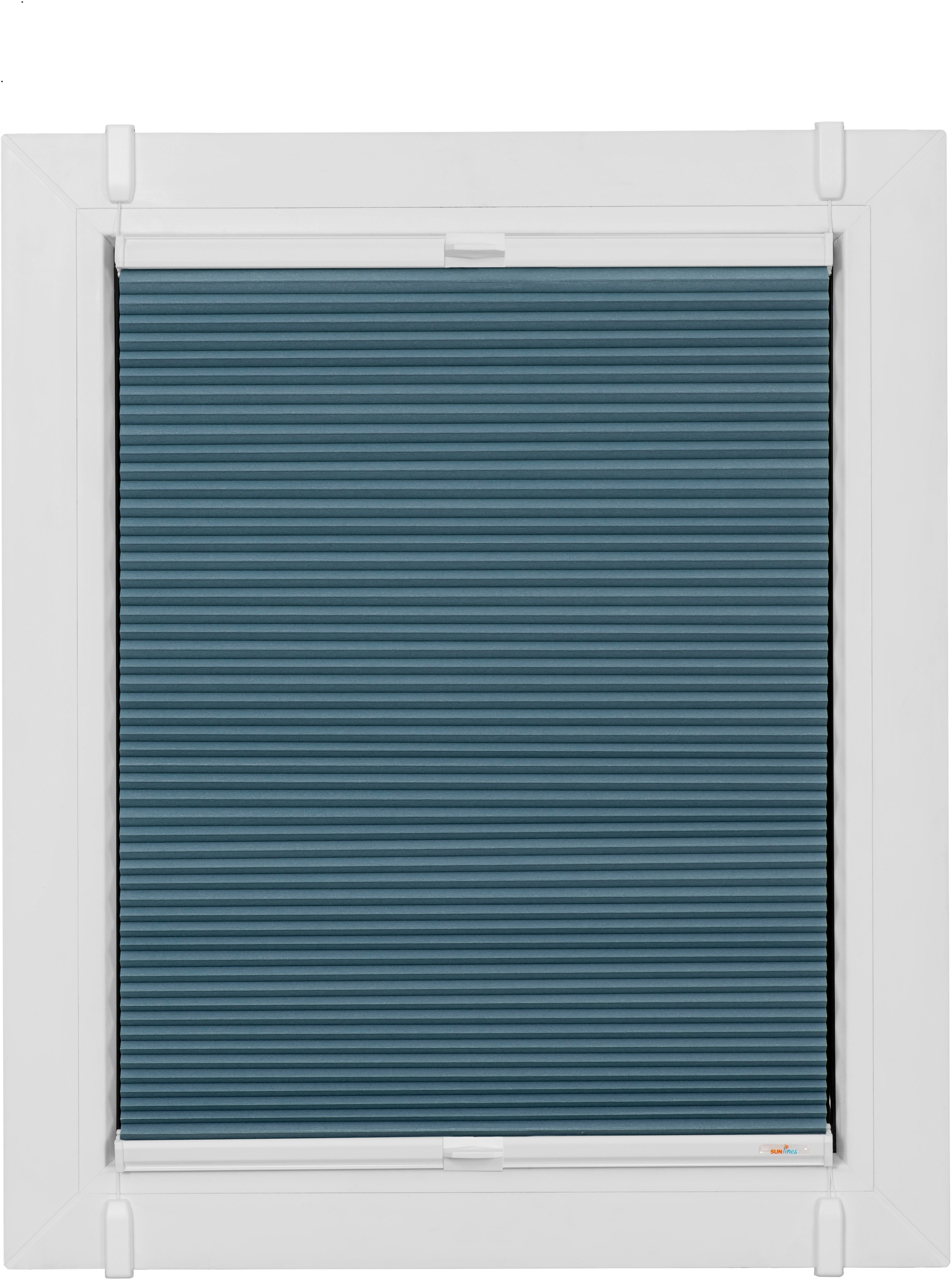 sunlines Wabenplissee "One Size Style Honeycomb VD" verdunkelnd ohne Bohren verspannt Zubehörfarbe weiss, zum Klemmen