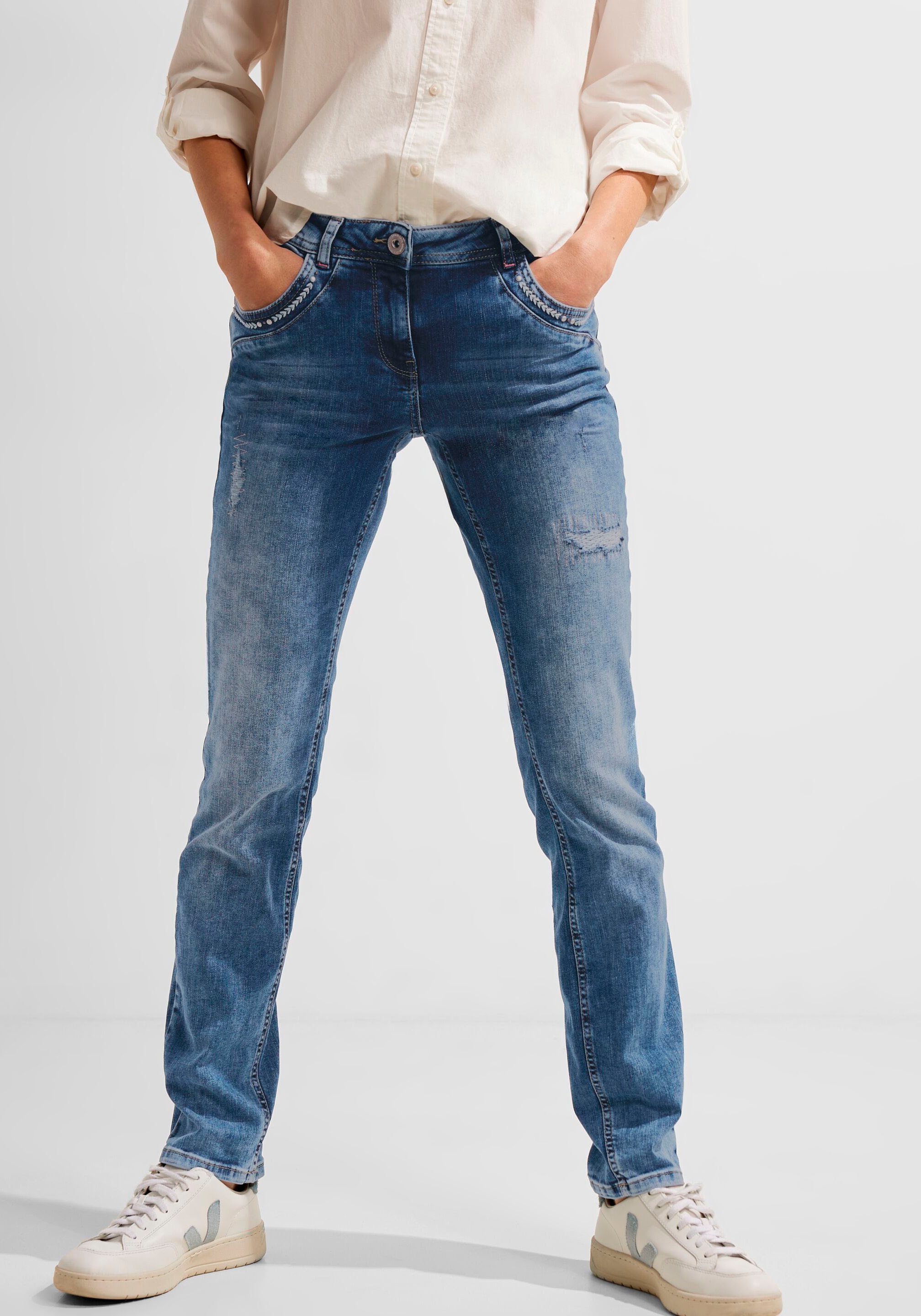 Cecil Slim-fit-Jeans, Detroyed-Effekten Jelmoli-Versand online bei Schweiz bestellen mit