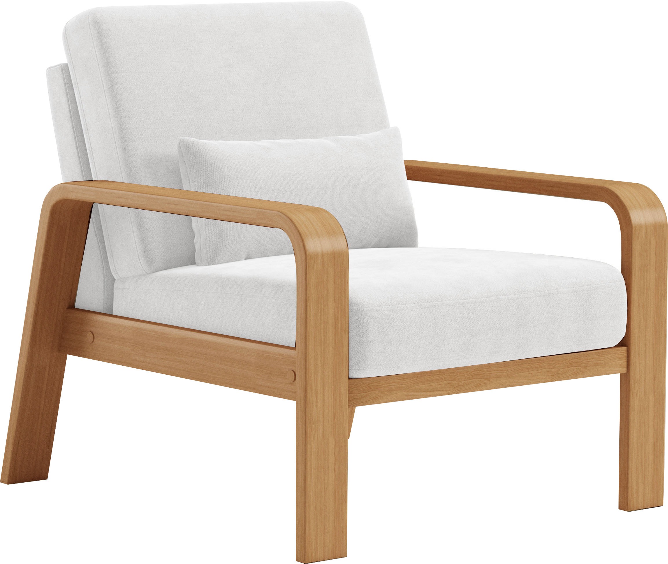 sit&more Sessel »Kolding«, Armlehnen aus eichefarbigem Buchenholz, verschiedene Bezüge und Farben