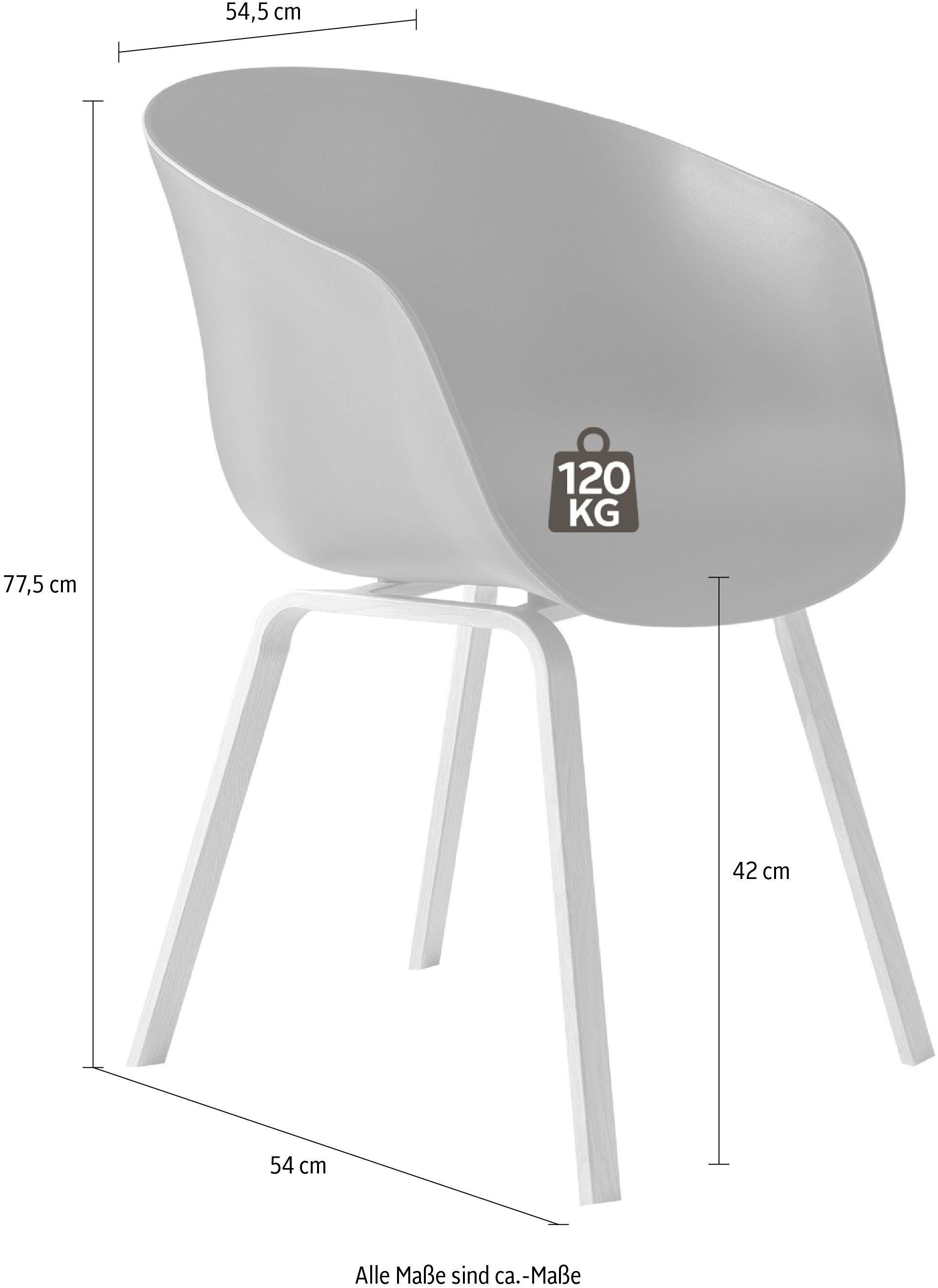 SalesFever Schalenstuhl, (Set), 2 St., online Holzoptik bestellen Metallbeine Jelmoli-Versand | in