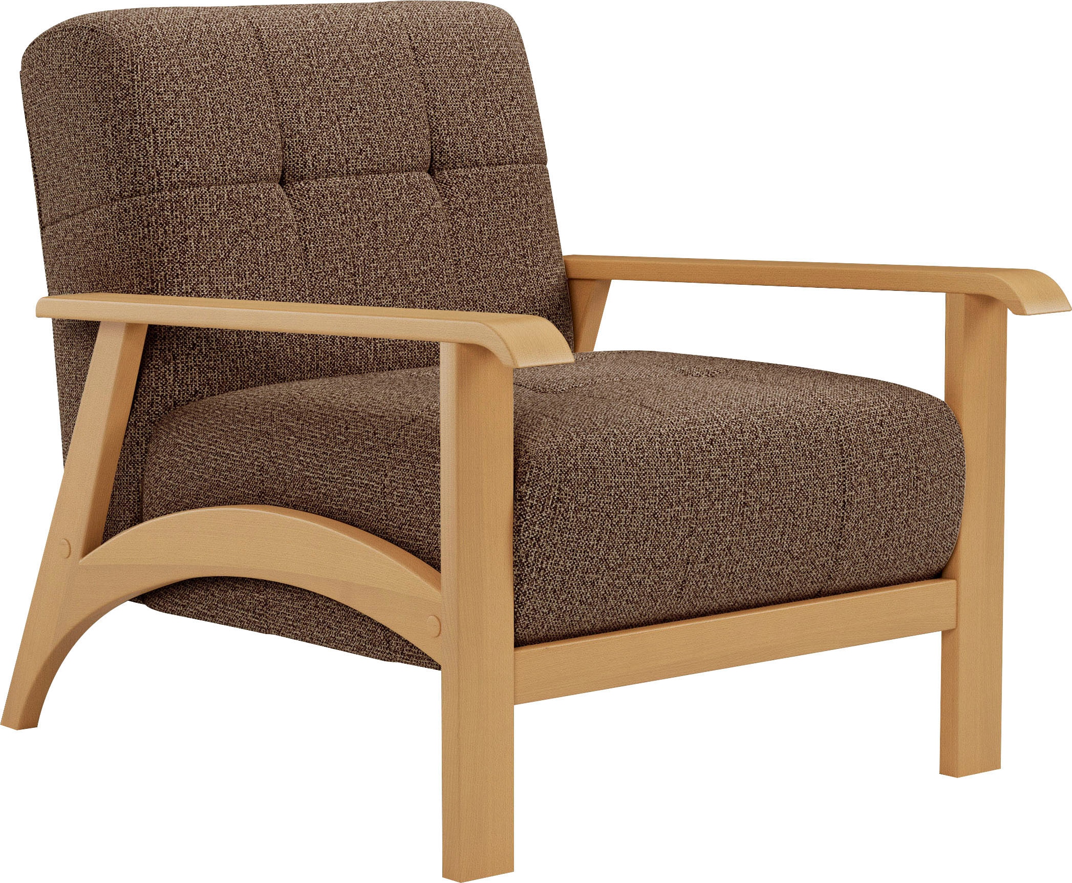 sit&more Sessel »Billund«, Armlehnen aus eichefarbigem Buchenholz, verschiedene Bezüge und Farben