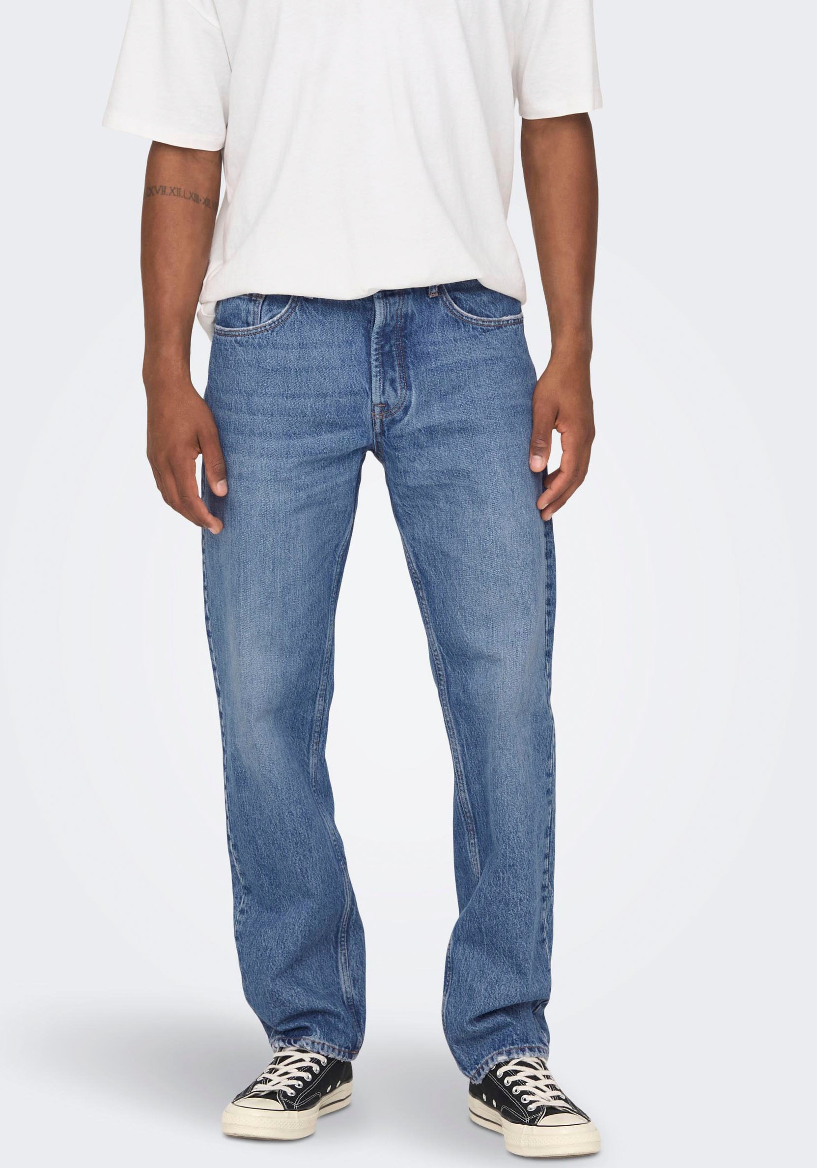 ONLY & SONS Regular-fit-Jeans »ONSEDGE STRAIGHT BROMO 0017 DOT DNM NOOS«