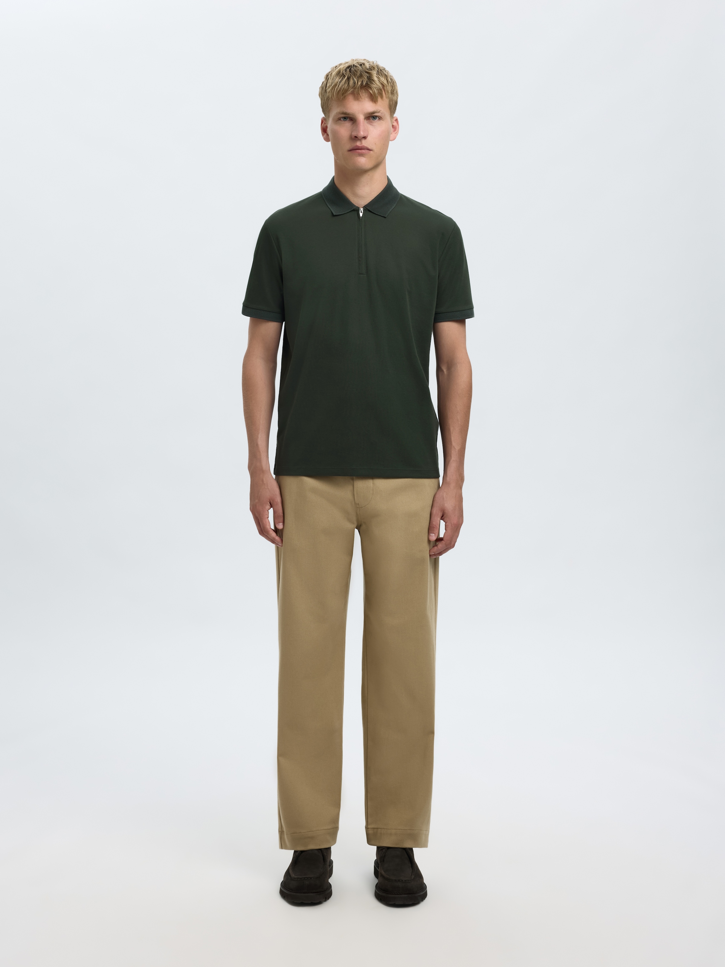 SELECTED HOMME Poloshirt »SLHFAVE ZIP SS POLO NOOS«