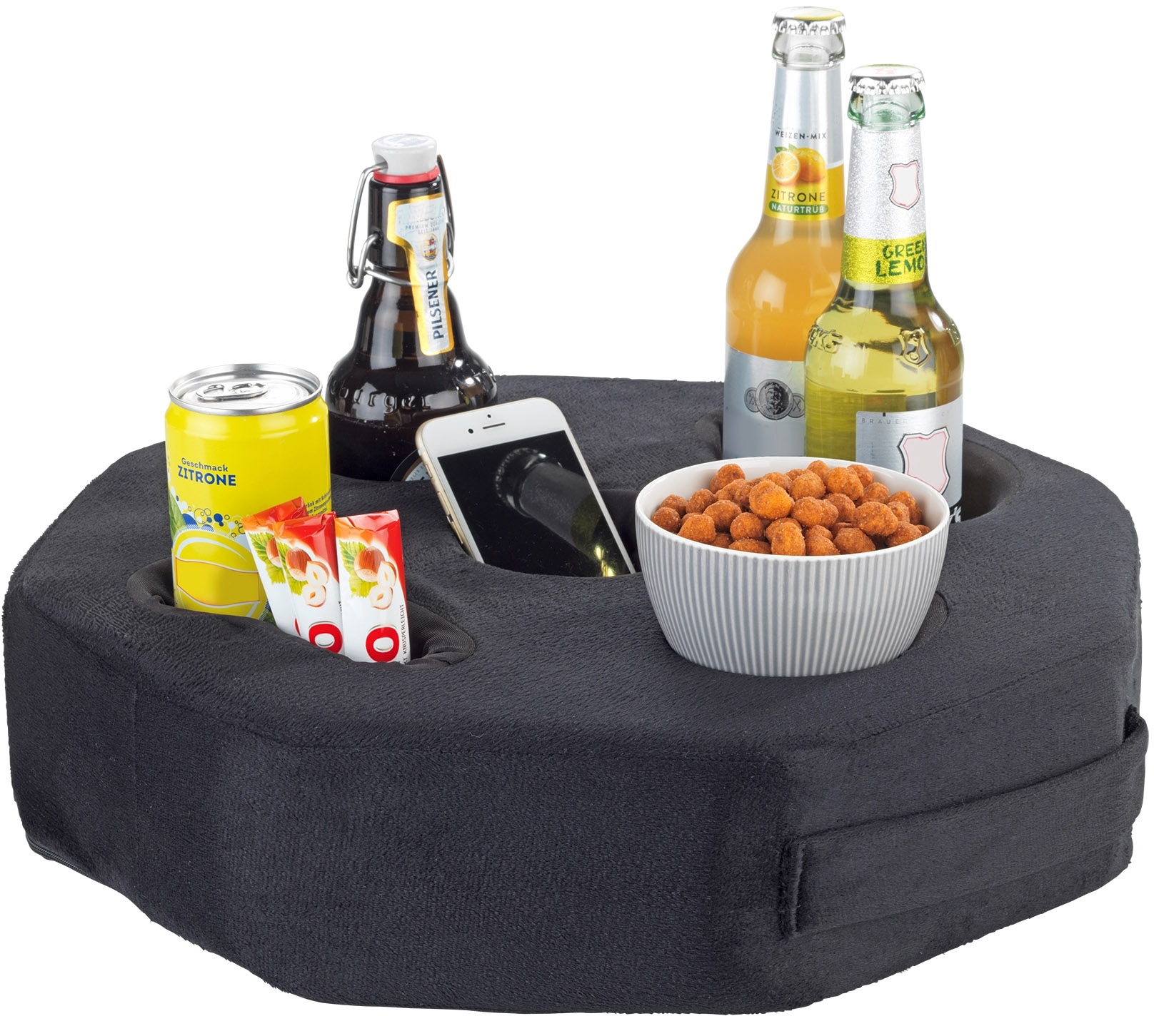 Maximex Tablett, (1 tlg.), Getränke-Butler für die Couch, rutschfestes Schaumstoffkissen