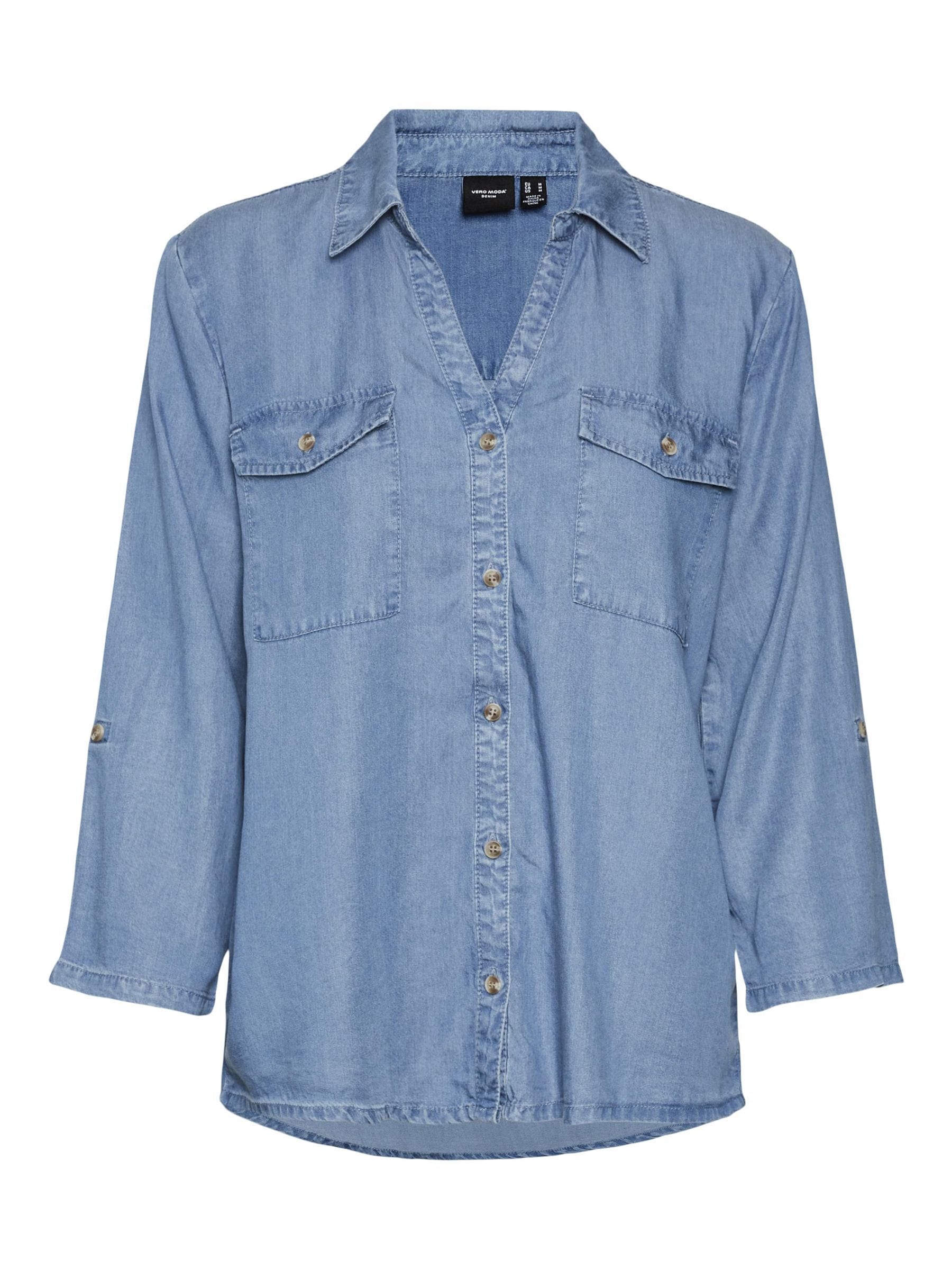 Vero Moda Hemdbluse »VMBREE 7/8 SLEEVE LOOSE TENCEL SHIRT GA«
