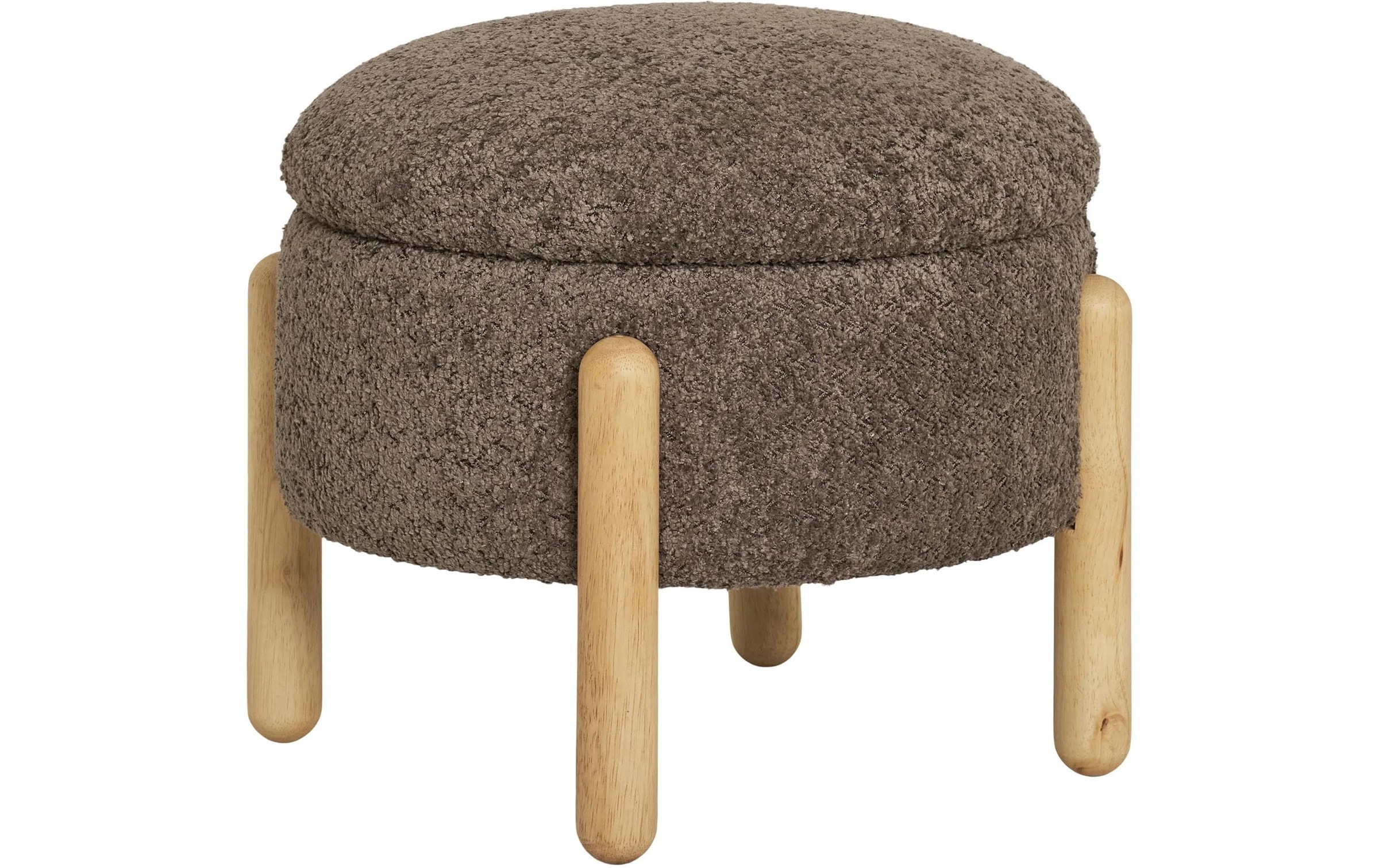 Pouf »Medas Holz/Polyester (PES), Braun«, (1 St.)