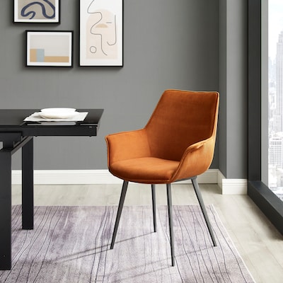 moderner 4-Fuss-Stuhl in Orange