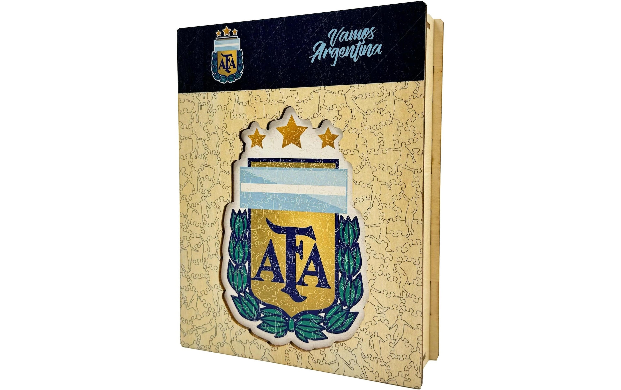Puzzle »Iconic Nationalmanschaft Argentinien- Logo«, Holzart: Birke (Herkunftsland: China)