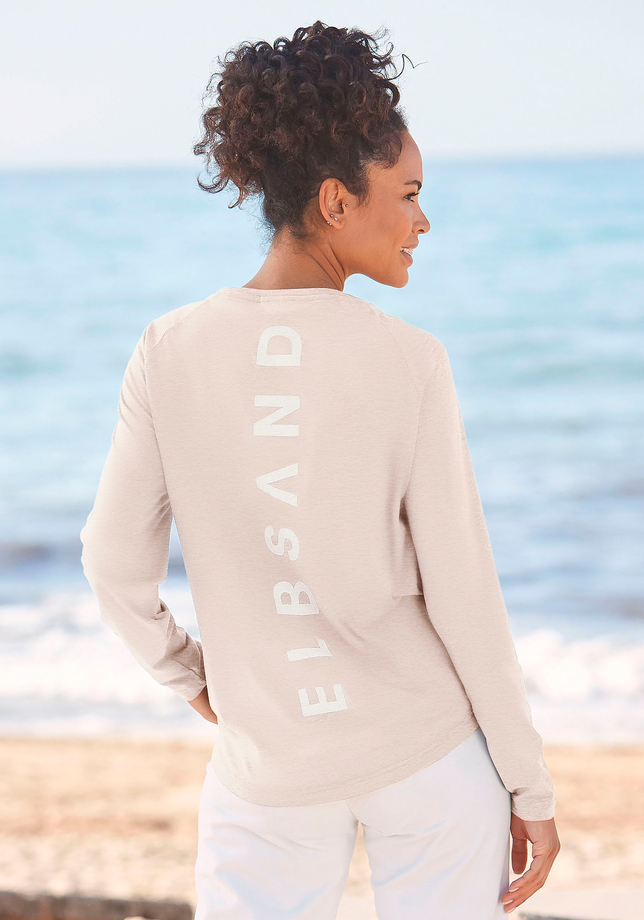 Elbsand Longsleeve »Tira«, mit Logodruck hinten, Langarmshirt, sportlich-casual