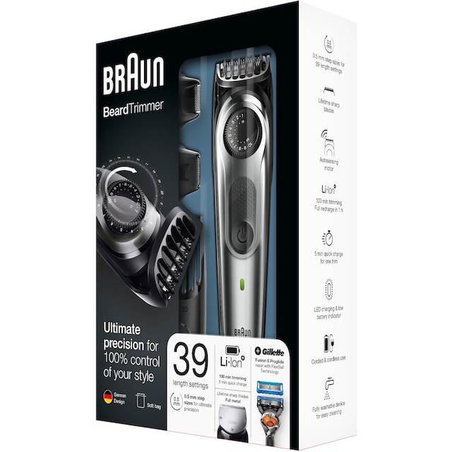 ❤ Braun Haar- und Bartschneider »BT7020«, 4 Aufsätze, mit Gratis Gillette  Fusion5 ProGlide Rasierer ordern im Jelmoli-Online Shop