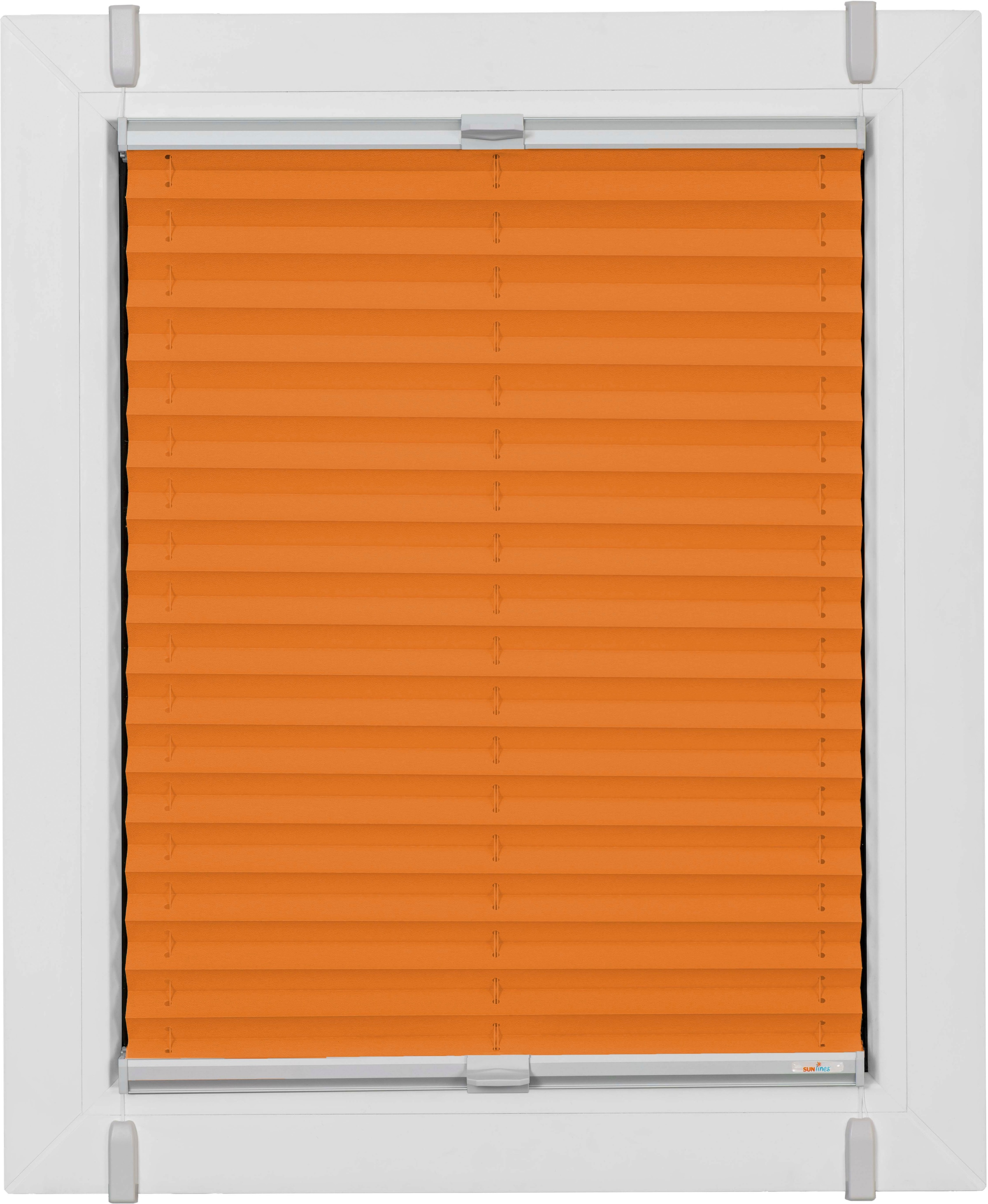 sunlines Plissee "One Size Style Crepe" blickdicht ohne Bohren verspannt Zubehörfarbe grau, zum Klemmen