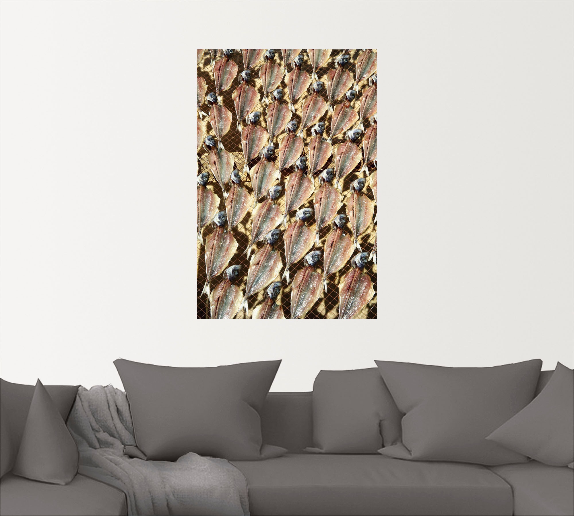 Artland Wandbild »Sonnen getrocknete Fische in Portugal«, Fisch & Meeresfrüchte, (1 St.), als Alubild, Leinwandbild, Wandaufkleber oder Poster in versch. Grössen