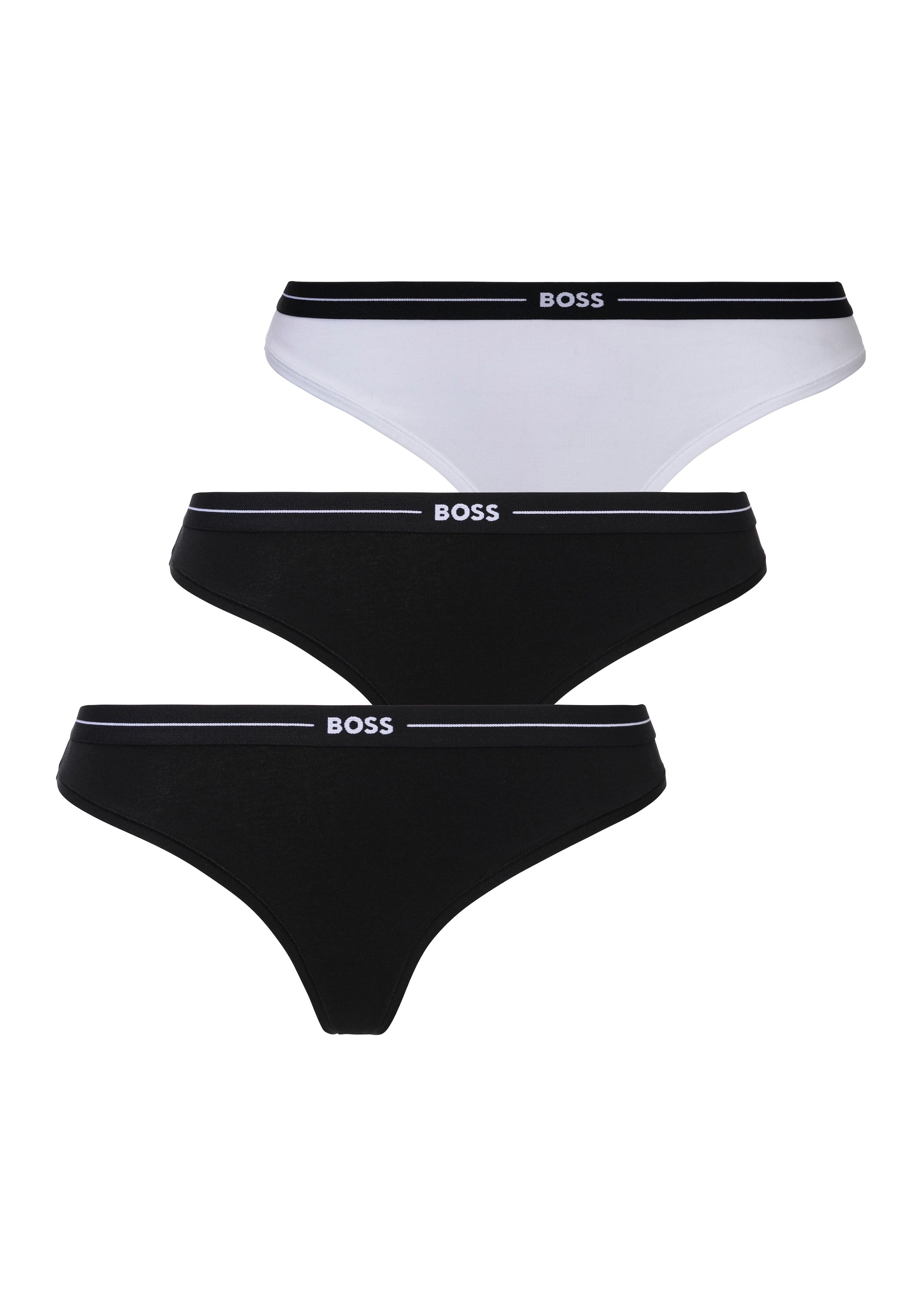 BOSS String »3P THONG« Packung, 3er, 3 Stk. mit BOSS Logobund