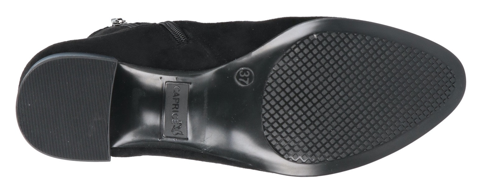Caprice Stiefelette, Blockabsatz, Businessschuh mit praktischem Innenreissverschluss