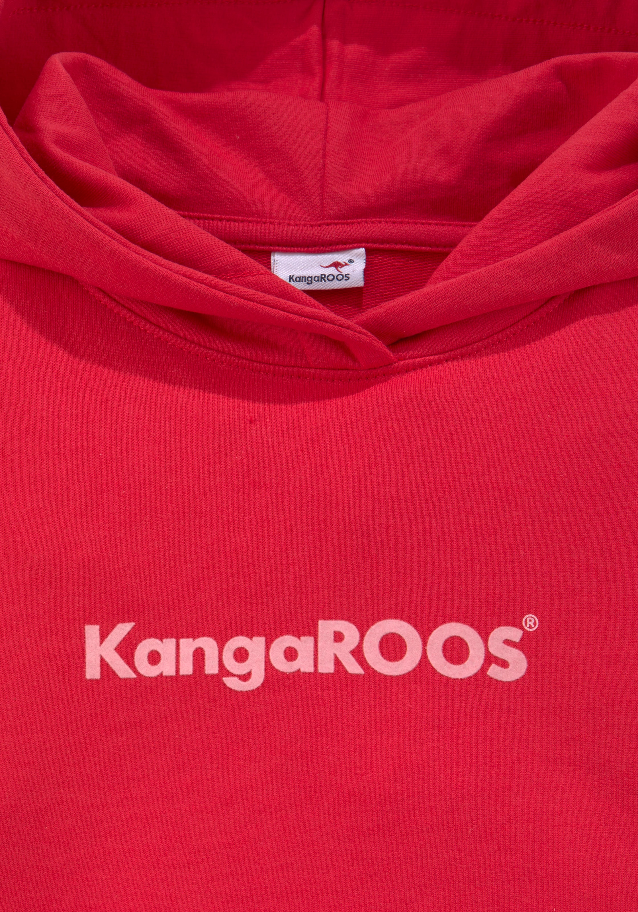 KangaROOS Kapuzensweatshirt »Hoodie mit Logoprint«, mit weichem Flockdruck