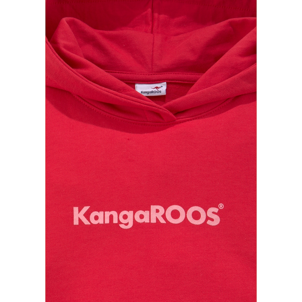 KangaROOS Kapuzensweatshirt, mit Flockdruck