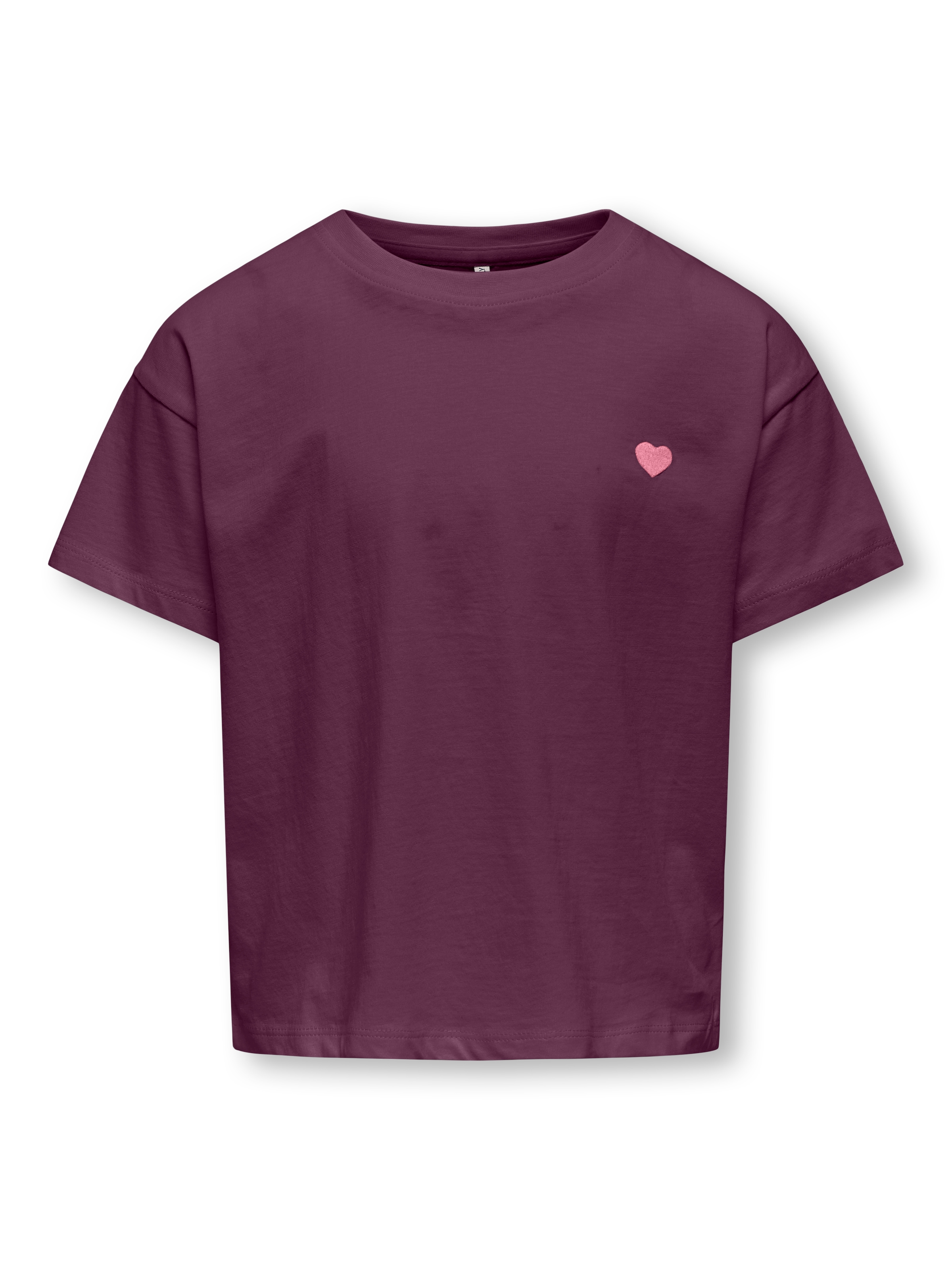 KIDS ONLY Kurzarmshirt »KOGMAIKEN LIFE CROPHEART SS TOP JRS NOOS« mit kleinem Herzchenmotiv auf der Brust