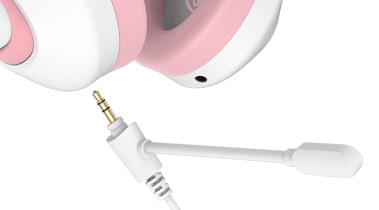 Sades Gaming-Headset »Shaman SA-724 Gaming Headset, weiss/pink, USB, kabelgebunden«, Mikrofon abnehmbar, Stereo, Over Ear, PC, PST, XBox, Nintendo Switch, VR, Phone