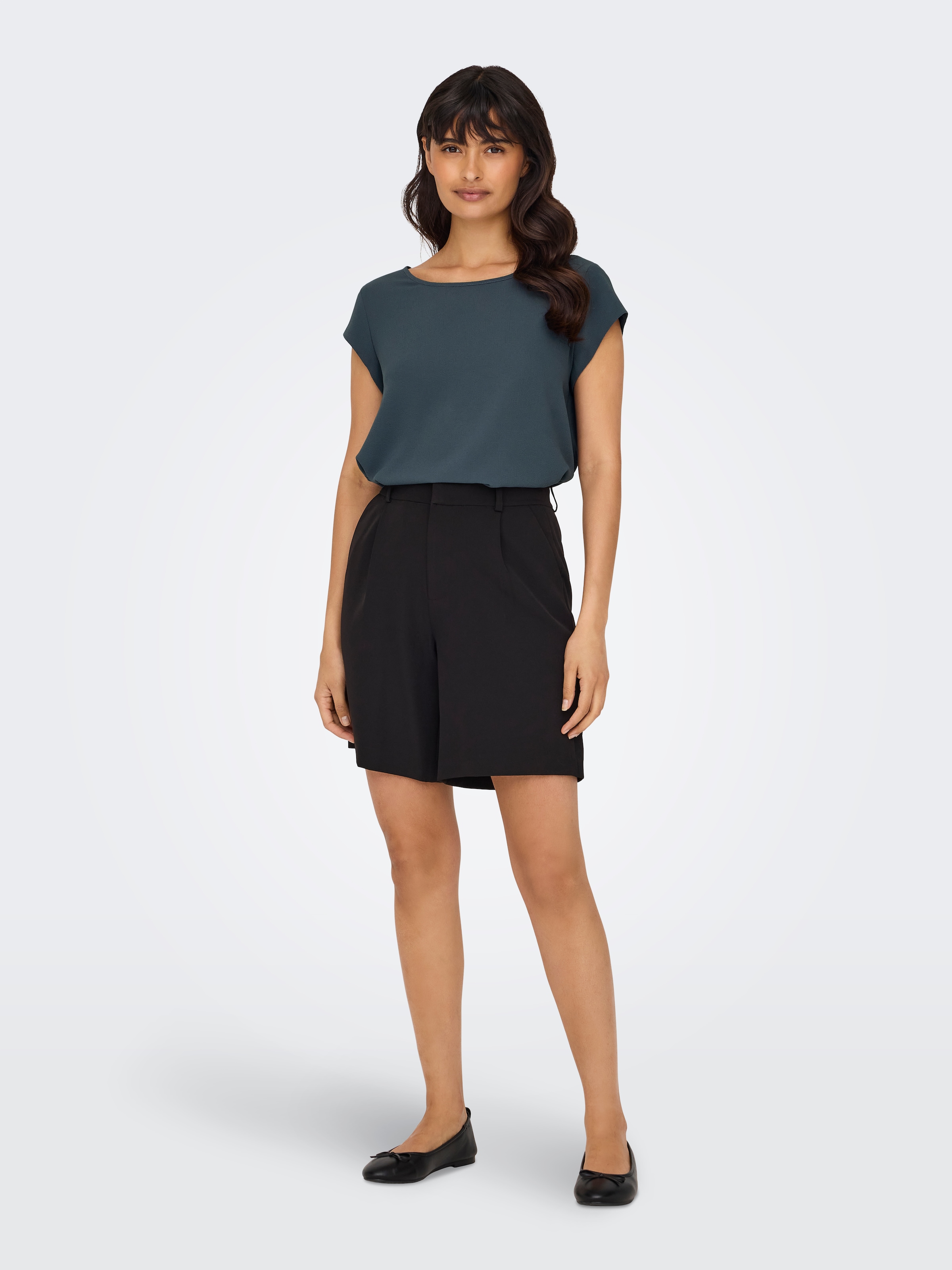 ONLY Kurzarmbluse »ONLVIC S/S SOLID TOP NOOS PTM«