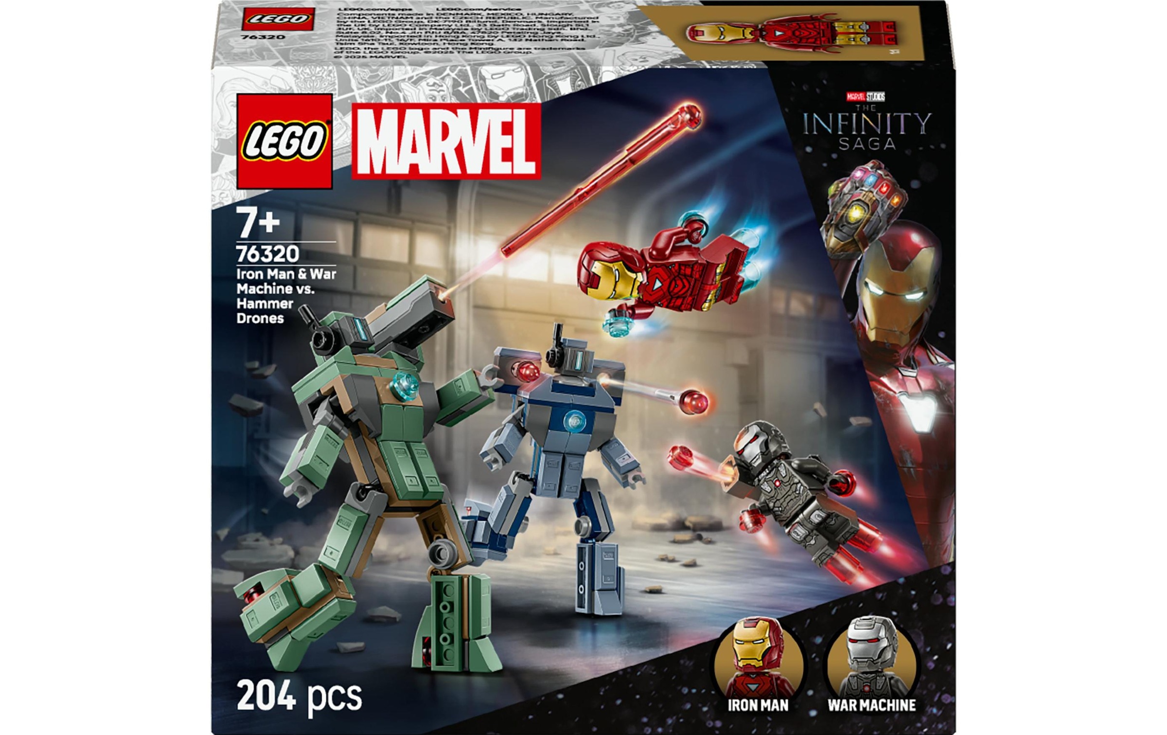 LEGO Spielbausteine "LEGO Marvel Iron Man and War Machine vs. Hammer-Drohnen 76320"
