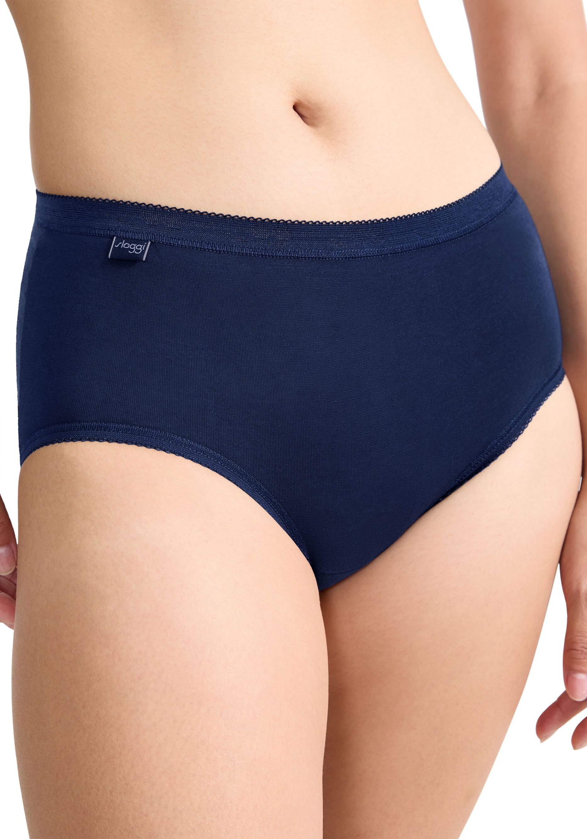 sloggi Midislip »Basic+«, (3er Pack), Baumwollmix, klassischer Stil, mittelhoher Bund, Softnähte