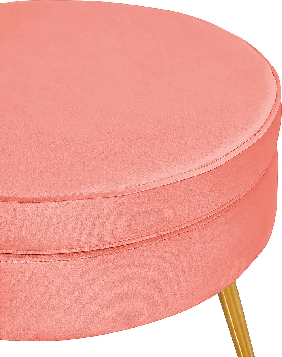 SalesFever Polsterhocker »Calm Gepolsterter Hocker mit Charme«, mit hohem Sitzkissen