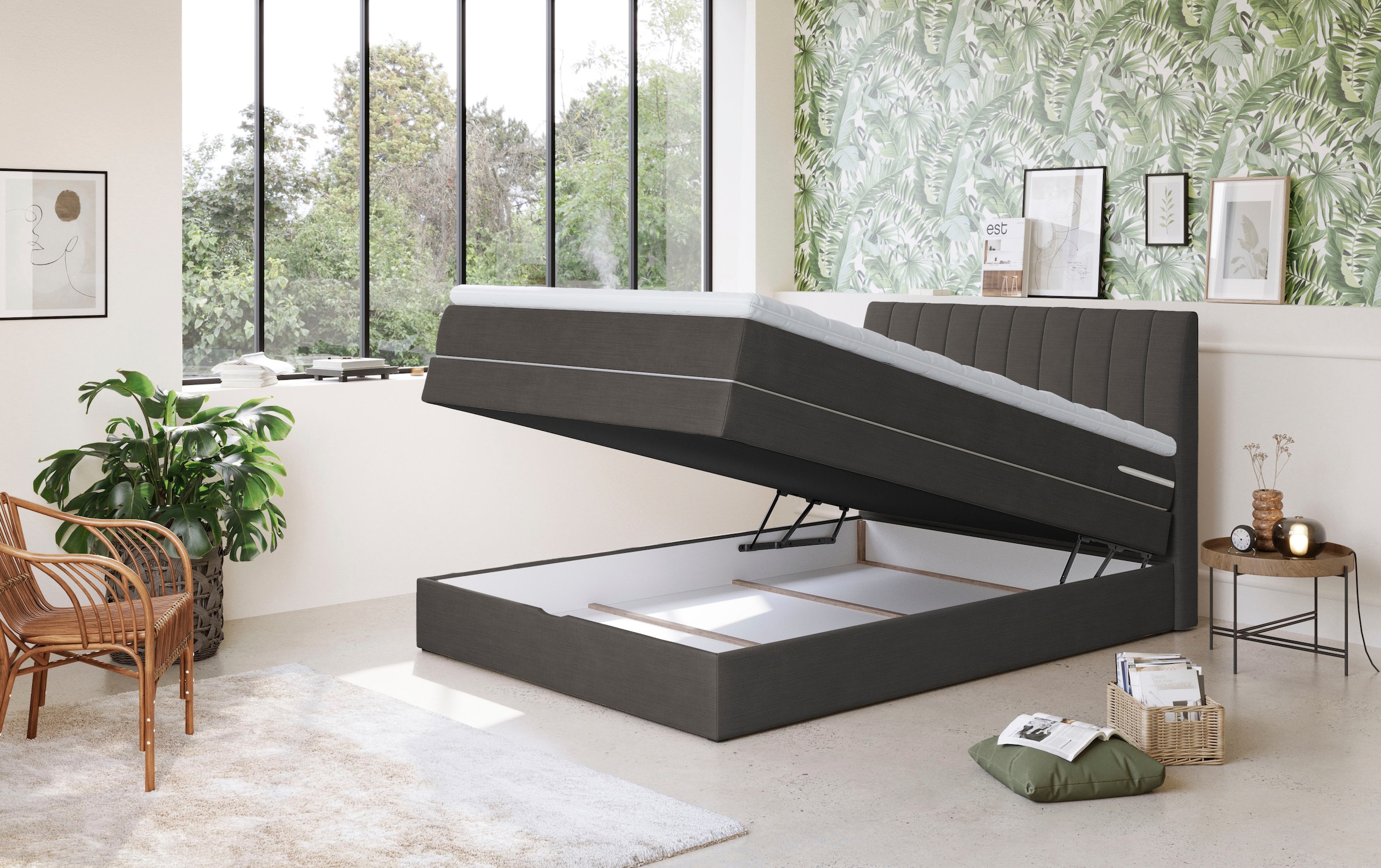 COTTA Boxspringbett »Shark inkl. Bettkasten und Topper«, erhältlich in den Breiten 140x200cm, 160x200cm und 180x200cm