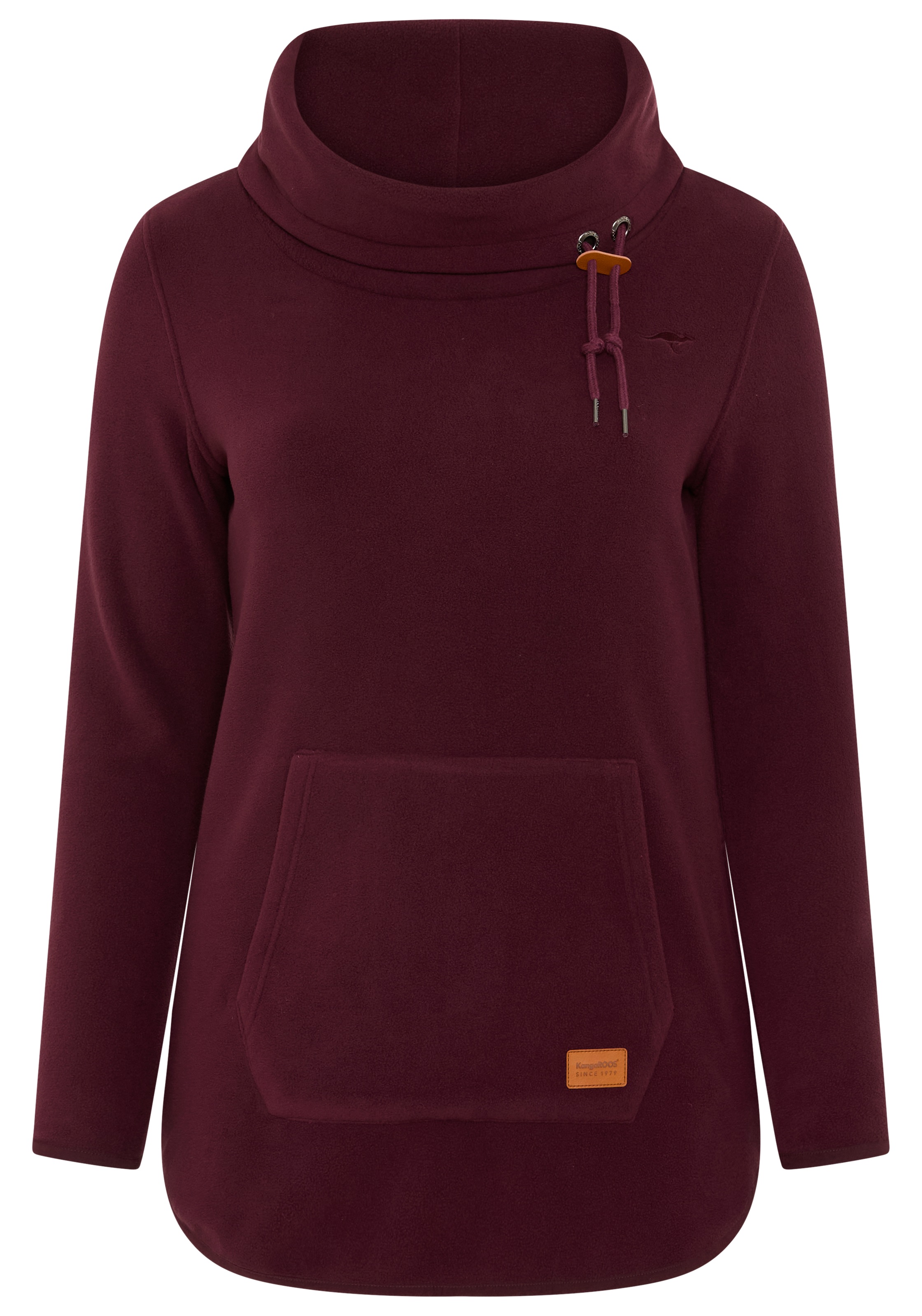 KangaROOS Fleecepullover, hochschliessender Kragen mit regulierbarer Weite, grosse Grössen