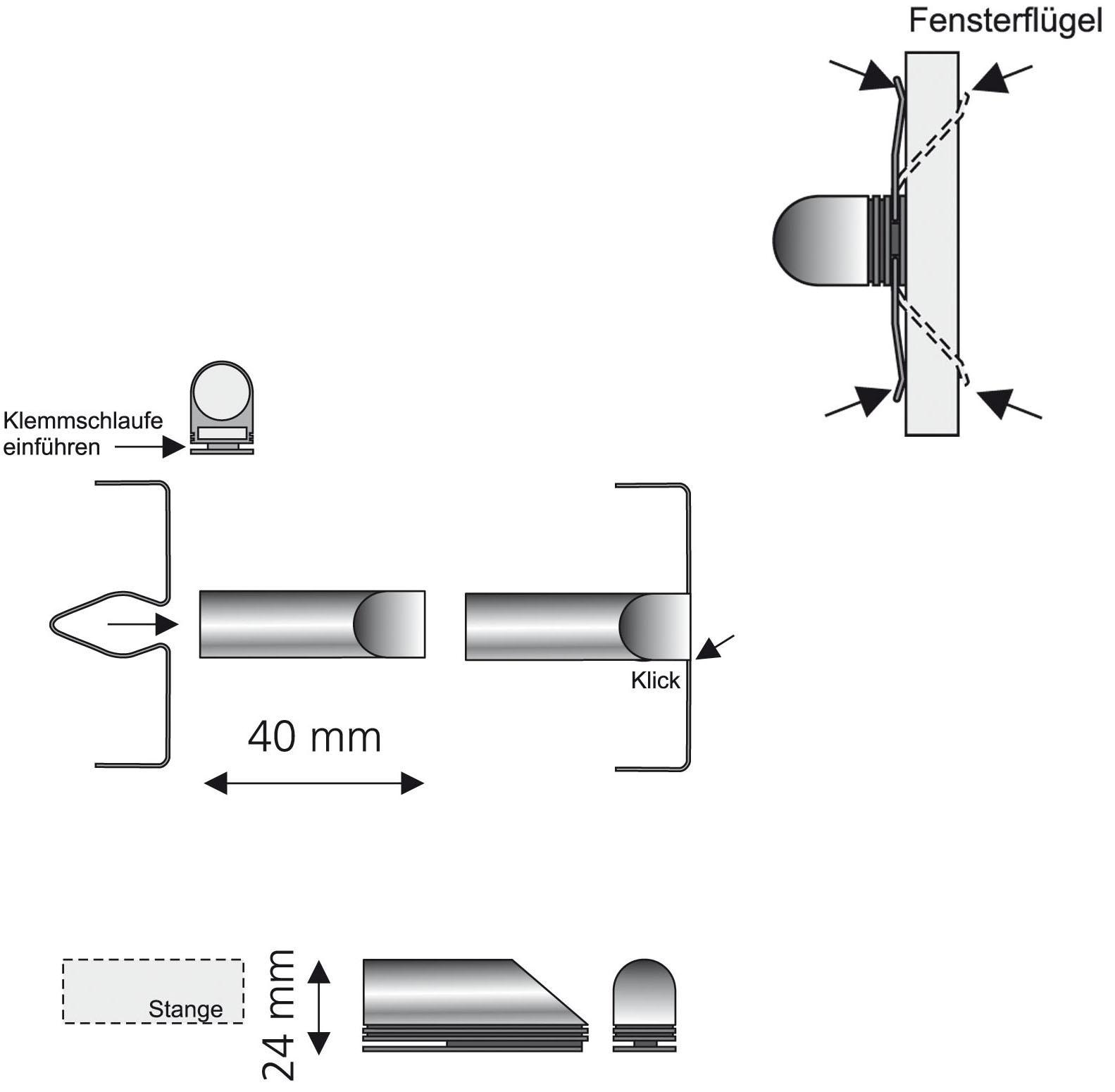 Liedeco Klemmträger, (Set, 2 St.), für Cafehausstangen Ø 12 mm