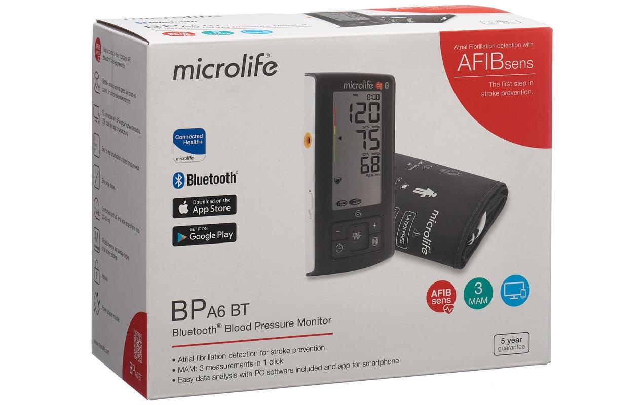 Blutdruckmessgerät »microlife A6 BT Black Cover«