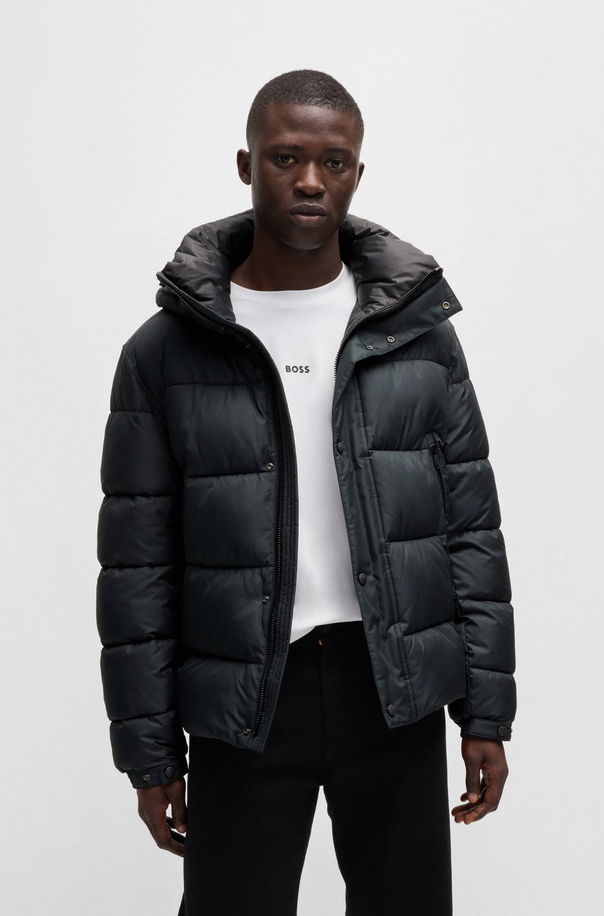 BOSS ORANGE Steppjacke »Omaris«, mit Kapuze, mit Reissverschlusstaschen