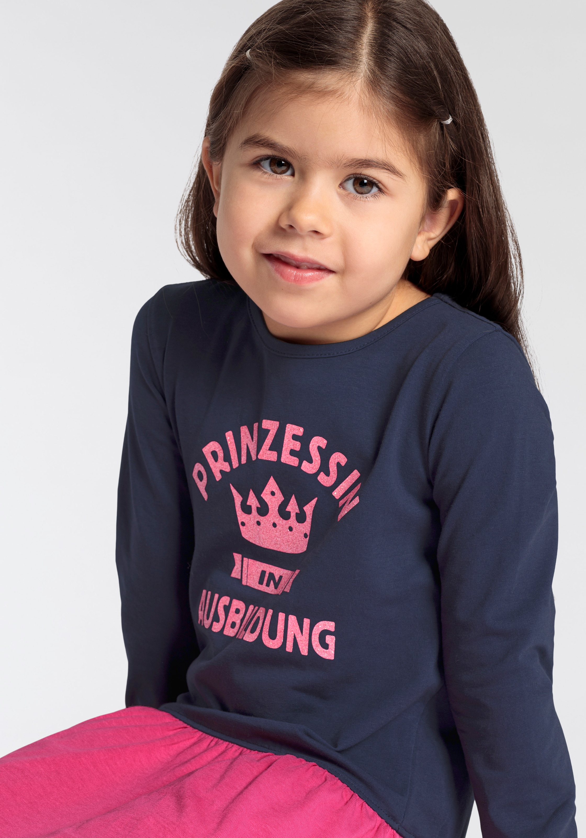 KIDSWORLD Jerseykleid »PRINZESSIN IN AUSBILDUNG«, Sprüchedruck für kleine Mädchen