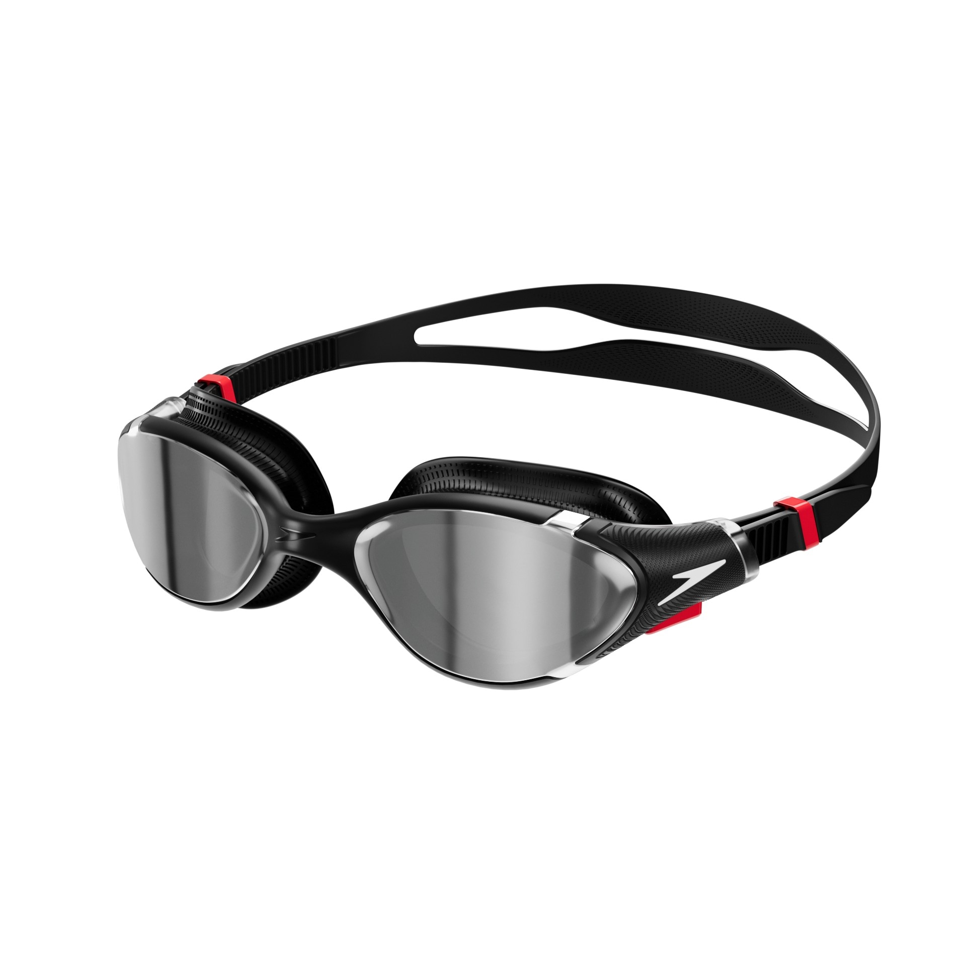 Speedo Schwimmbrille »Biofuse 2.0 Mirror« für Erwachsene, mit patentiertem Druckknopf-Mechanismus