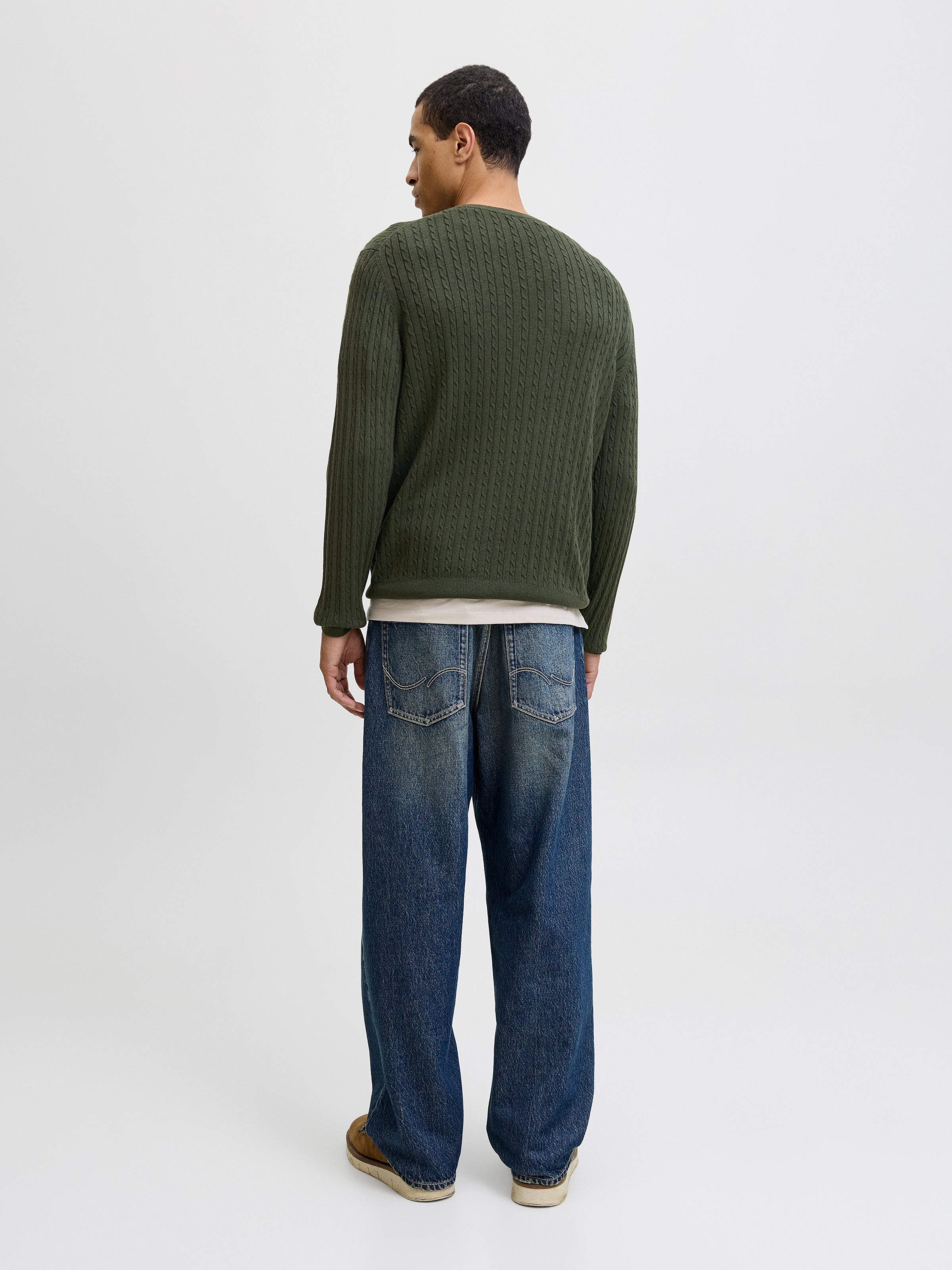 Jack & Jones Strickpullover »JJEEMIL KNIT CABLE CREW NECK NOOS«