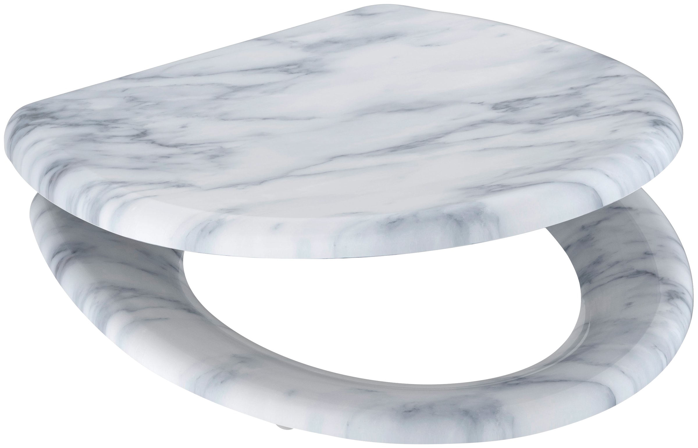 welltime WC-Sitz »Marble«, abnehmbar, Absenkautomatik, bruchsicher, Duroplast, Schnellverschluss