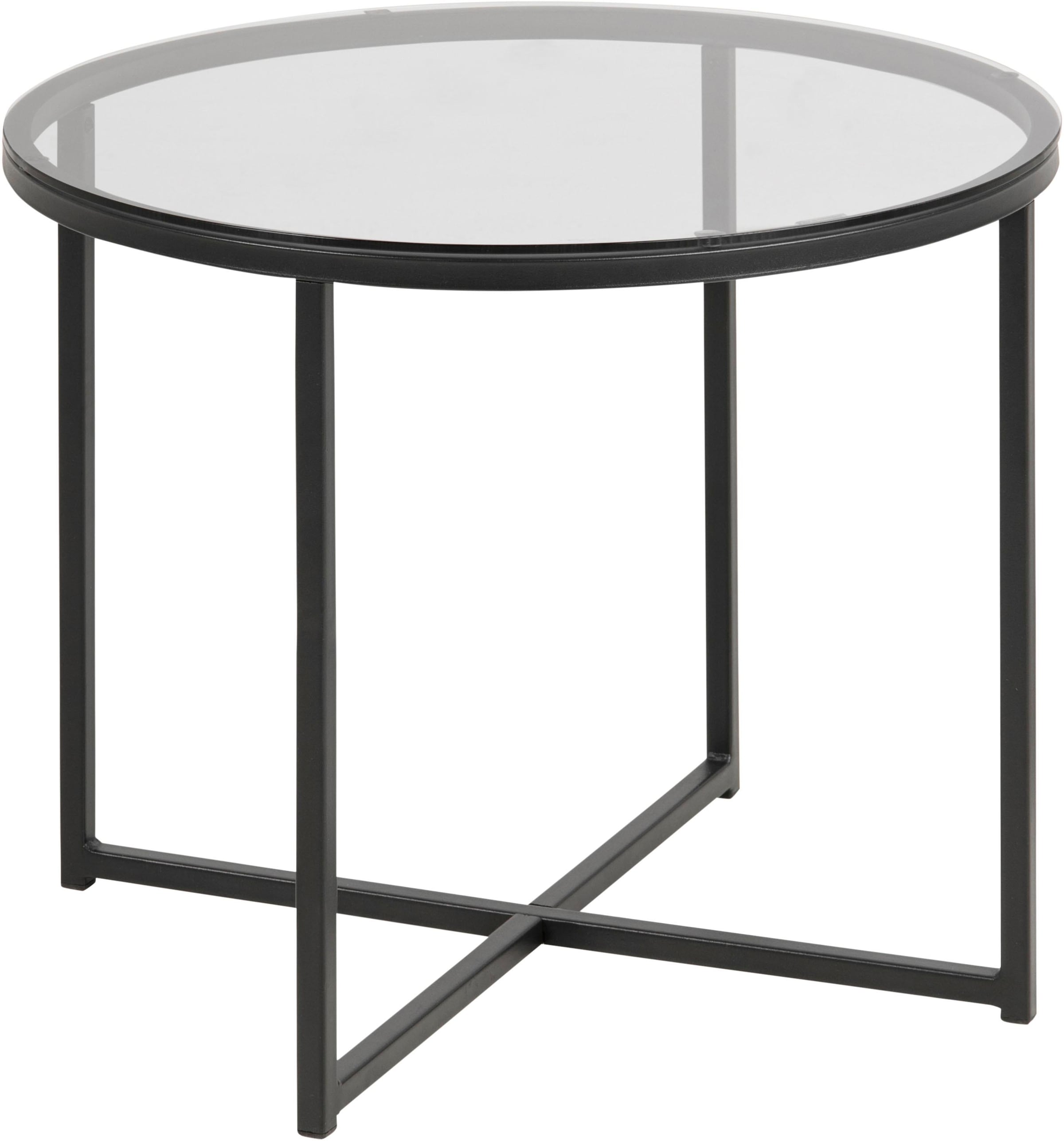 Jelmoli-Versand GROUP cm »Conrad«, Metallgestell, online Couchtisch Breite | bestellen aus Rauchglas, Tischplatte 55 ACTONA